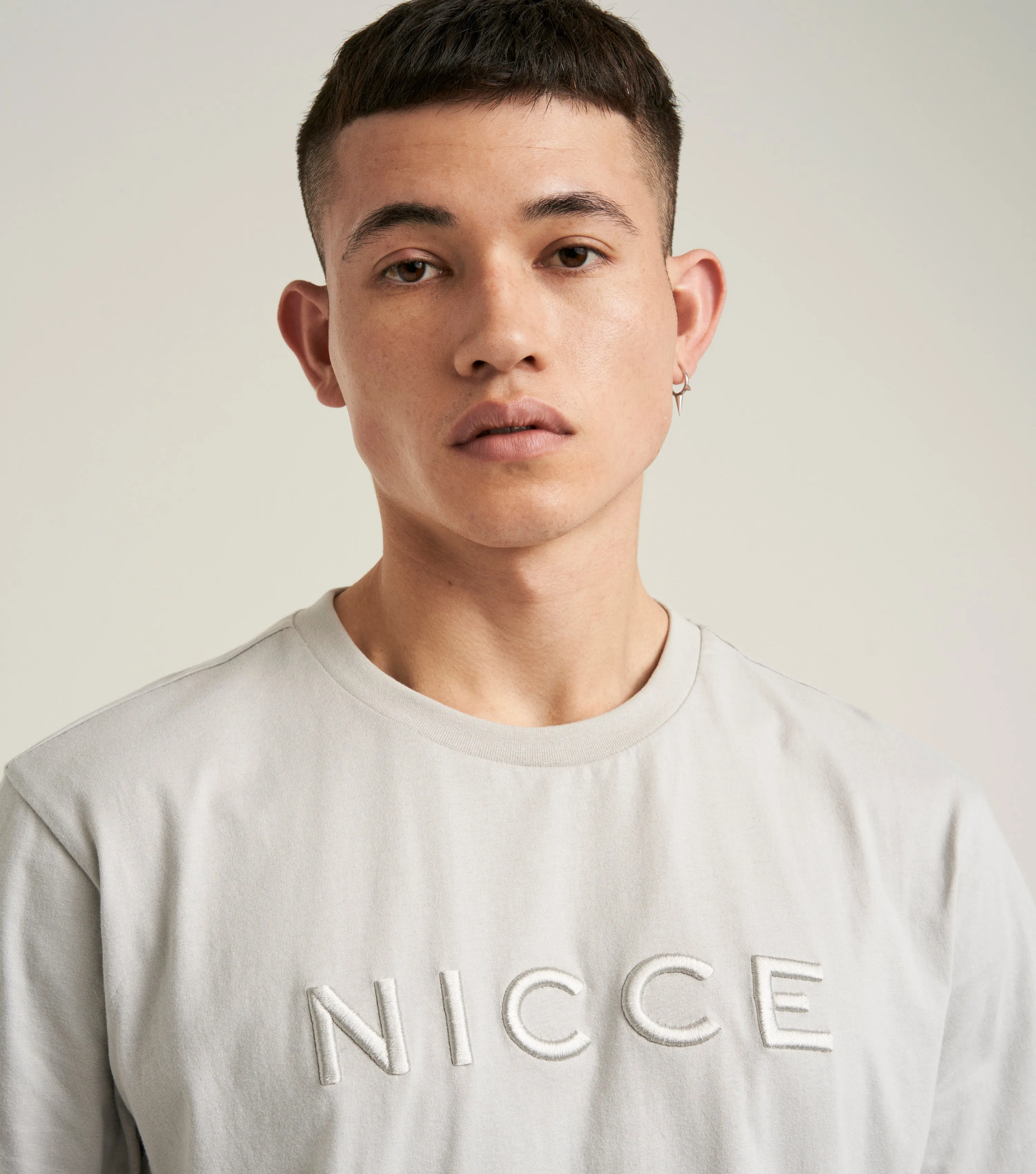 NICCE Mens Mercury T-Shirt | Chalk Grey sold by Nicce product image thumbnail 4