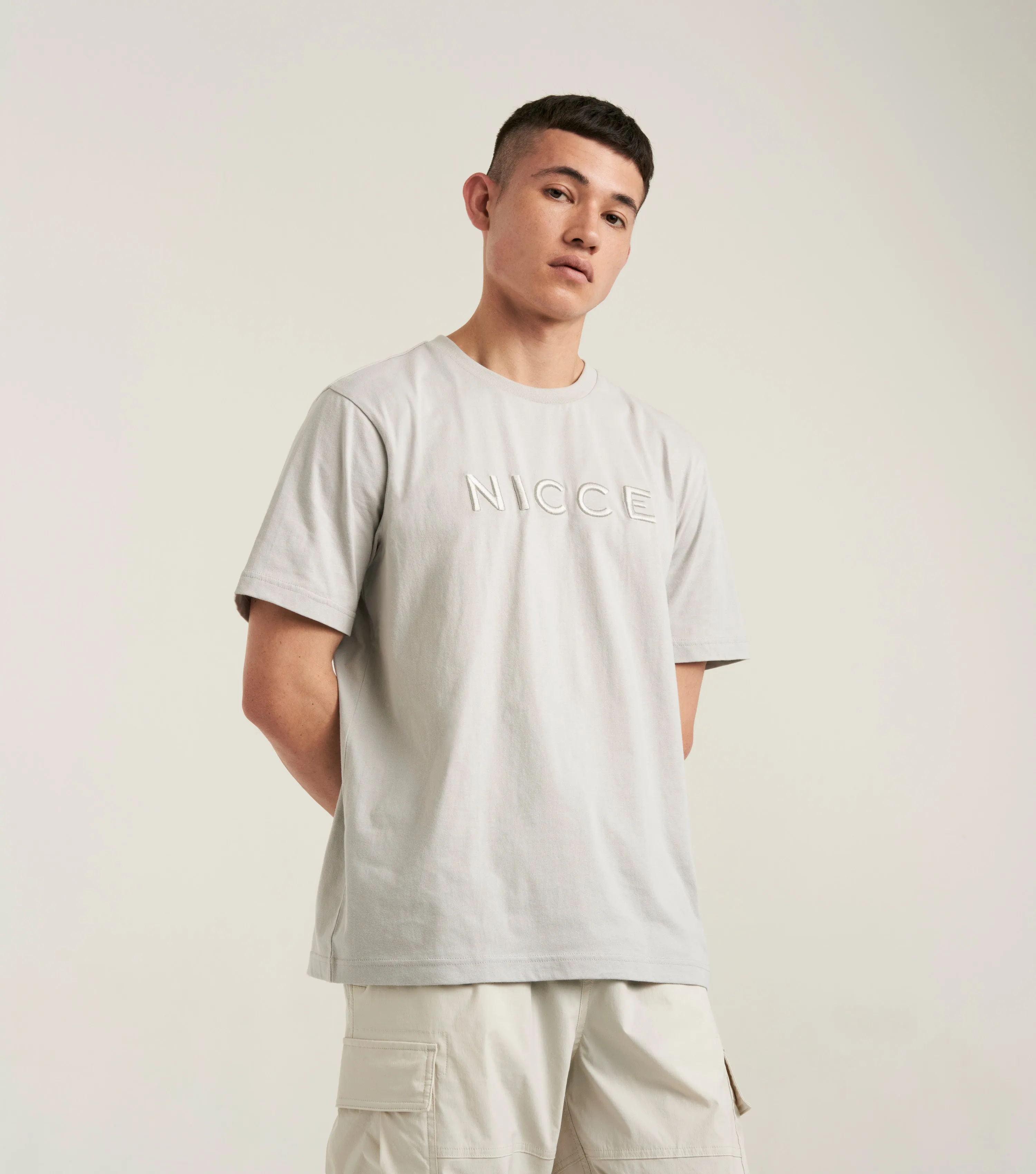 NICCE Mens Mercury T-Shirt | Chalk Grey sold by Nicce product image thumbnail 2