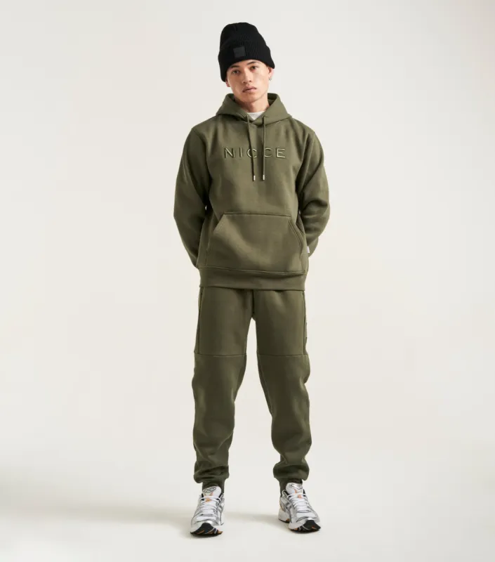 NICCE Mens Mercury Hoodie & Jogger Tracksuit Set | Juniper Green sold by Nicce