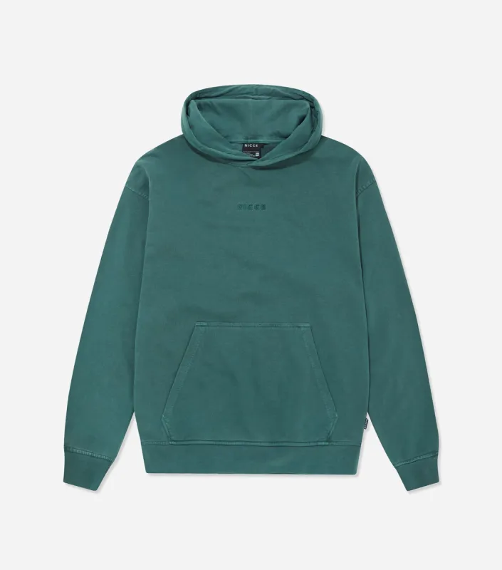 NICCE Mens Garment Dye Mercury Hoodie | Washed Ivy Green sold by Nicce