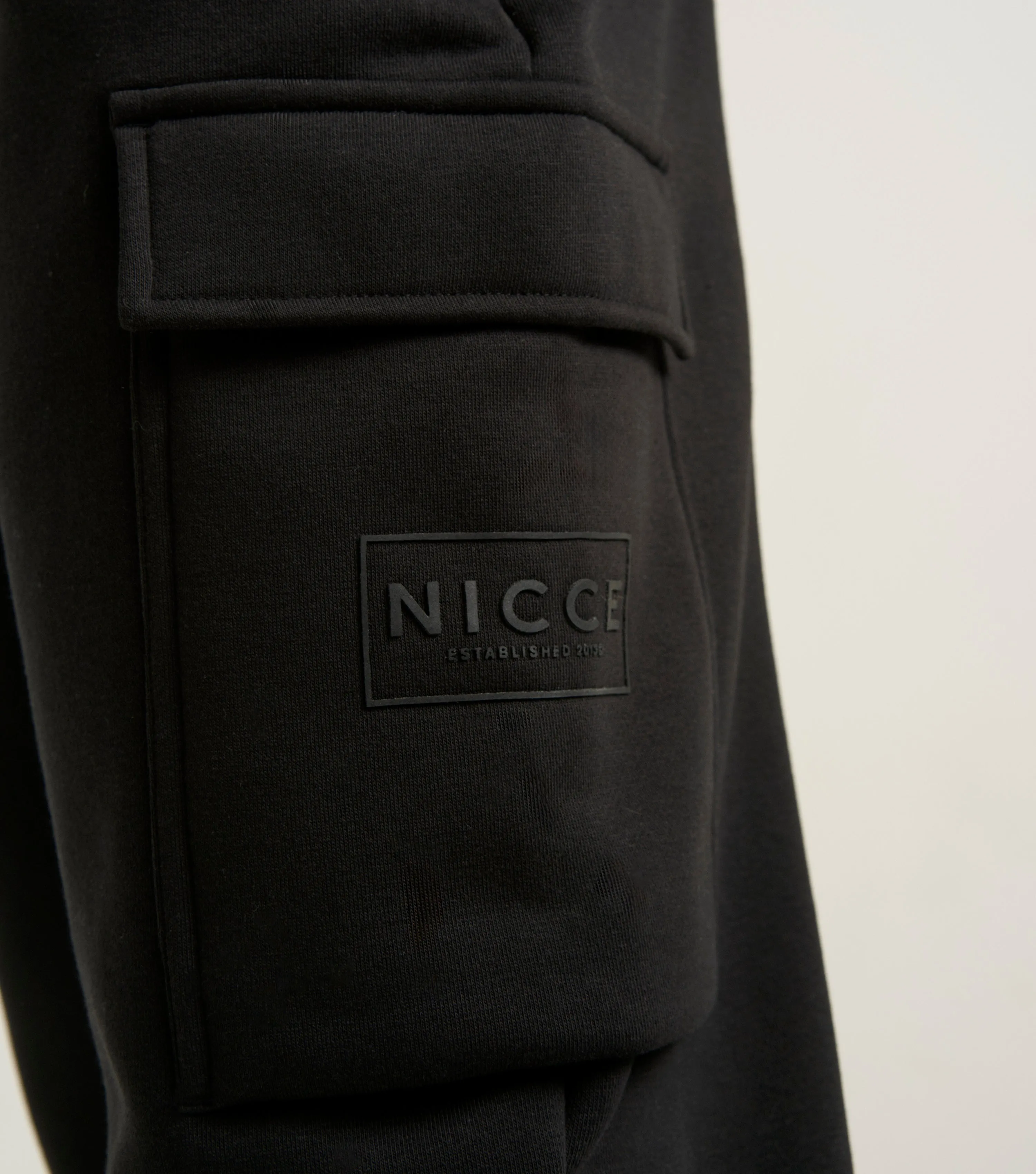 NICCE Mens Est.13 Cargo Joggers & Hoodie Tracksuit Set | Black sold by Nicce product image thumbnail 3