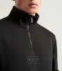 NICCE Mens Est.13 Cargo Joggers & Qtr Zip Funnel Hoodie Tracksuit Set | Black sold by Nicce