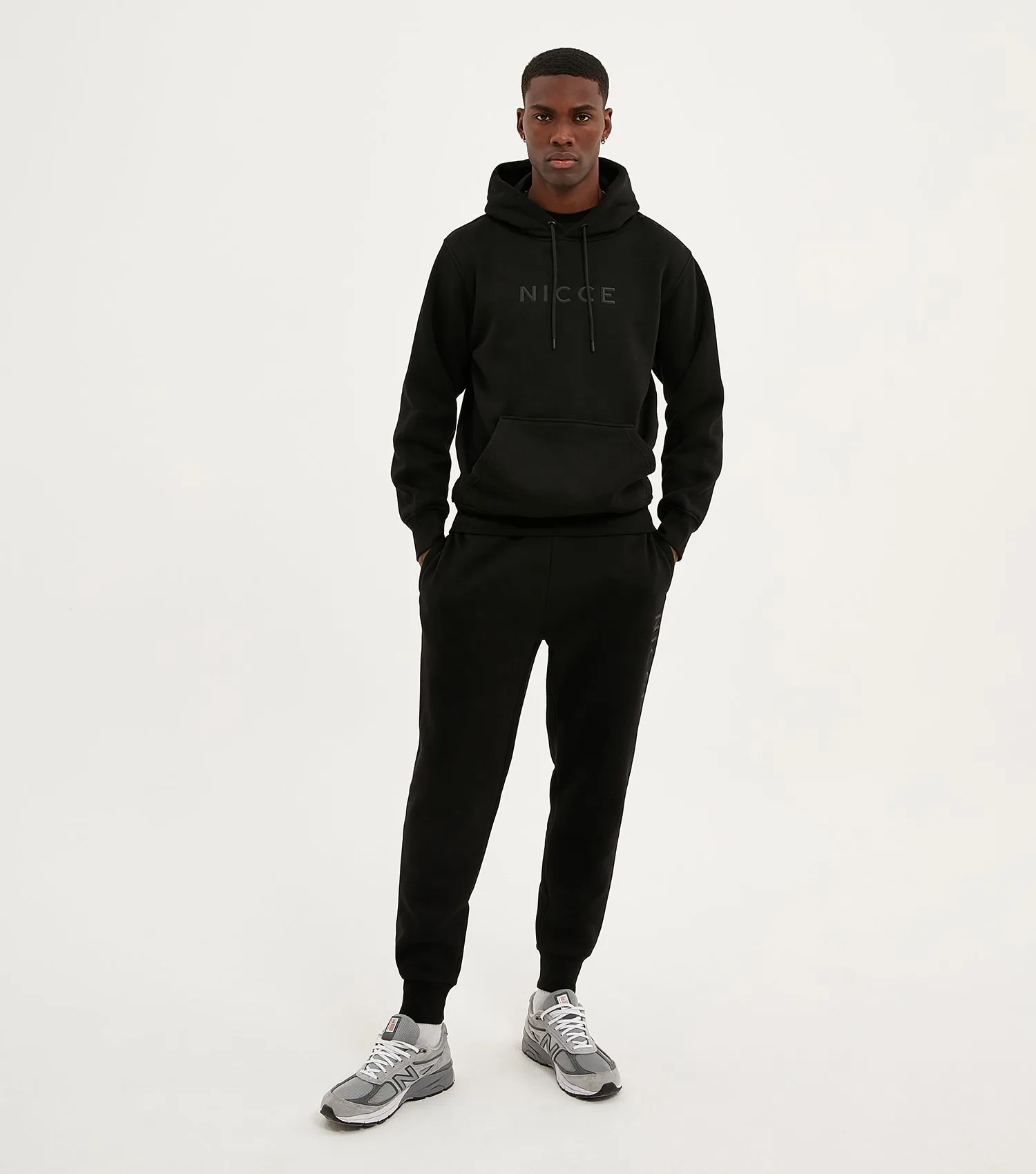 NICCE Mens Compact Hoodie & Jogger Tracksuit Set | Black sold by Nicce