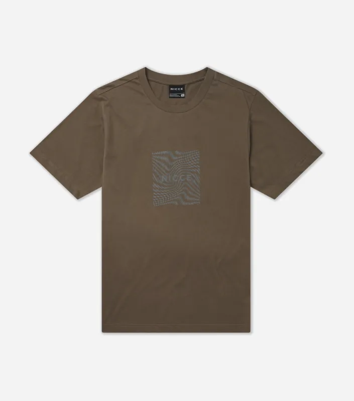 NICCE Mens Atomic T-Shirt | Shitaki Brown sold by Nicce