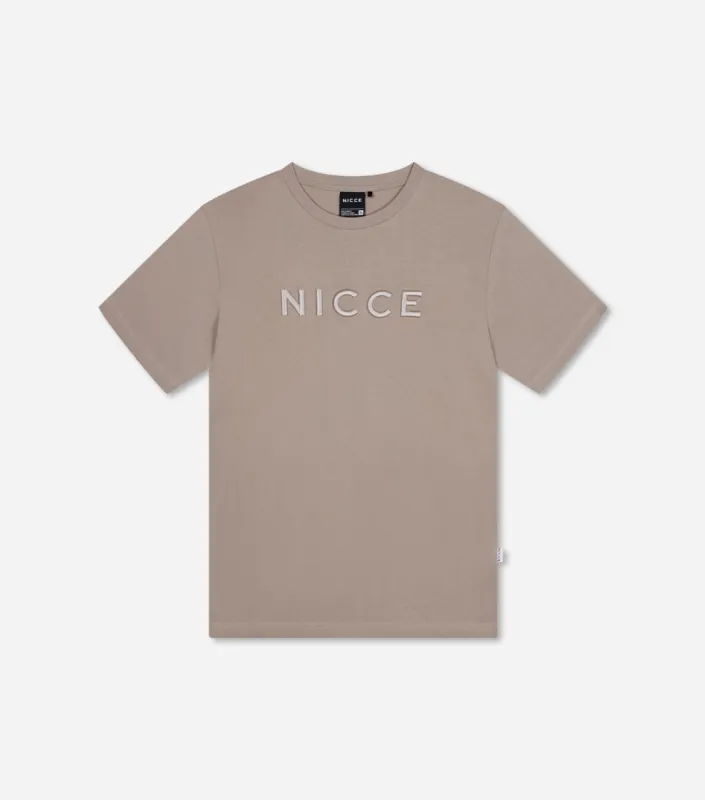 NICCE Mens Mercury Short Sleeve T-Shirt | Taupe sold by Nicce