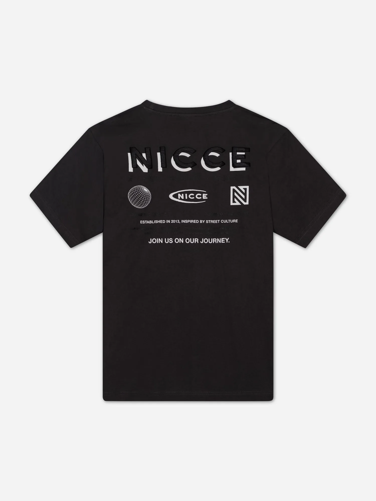 NICCE Mens Multi Logo T-Shirt | Coal sold by Nicce product image thumbnail 3