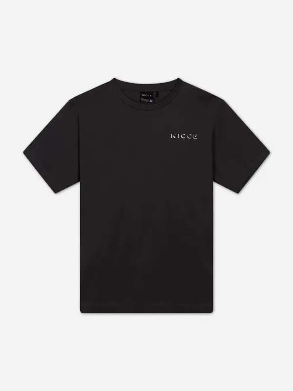 NICCE Mens Multi Logo T-Shirt | Coal made by Nicce