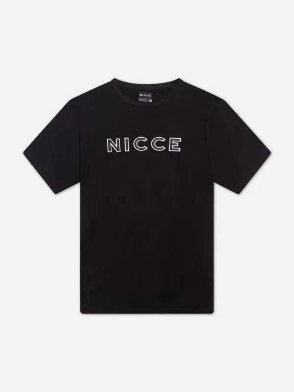 NICCE Mens Mercury Outline T-Shirt | Black sold by Nicce