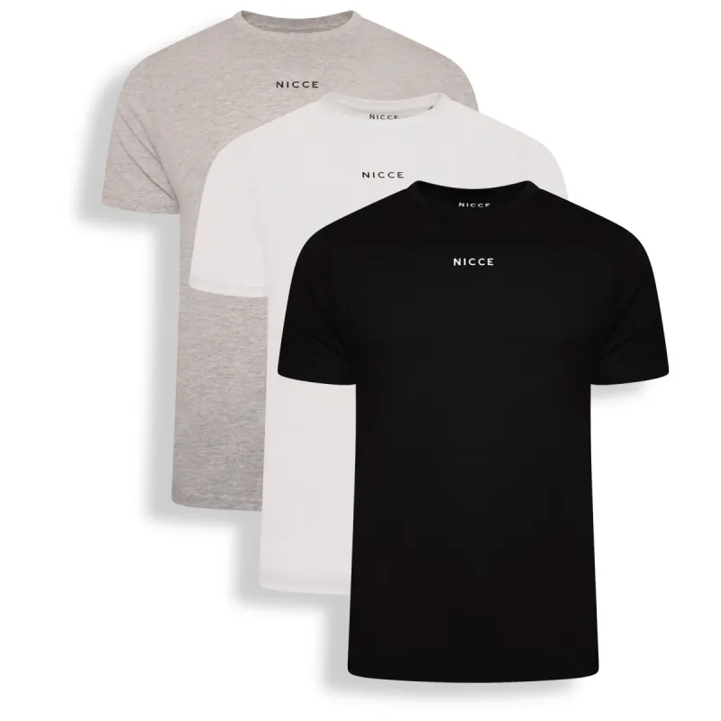 NICCE Mens Takoda 3 Pack SS T-Shirt | Multi sold by Nicce