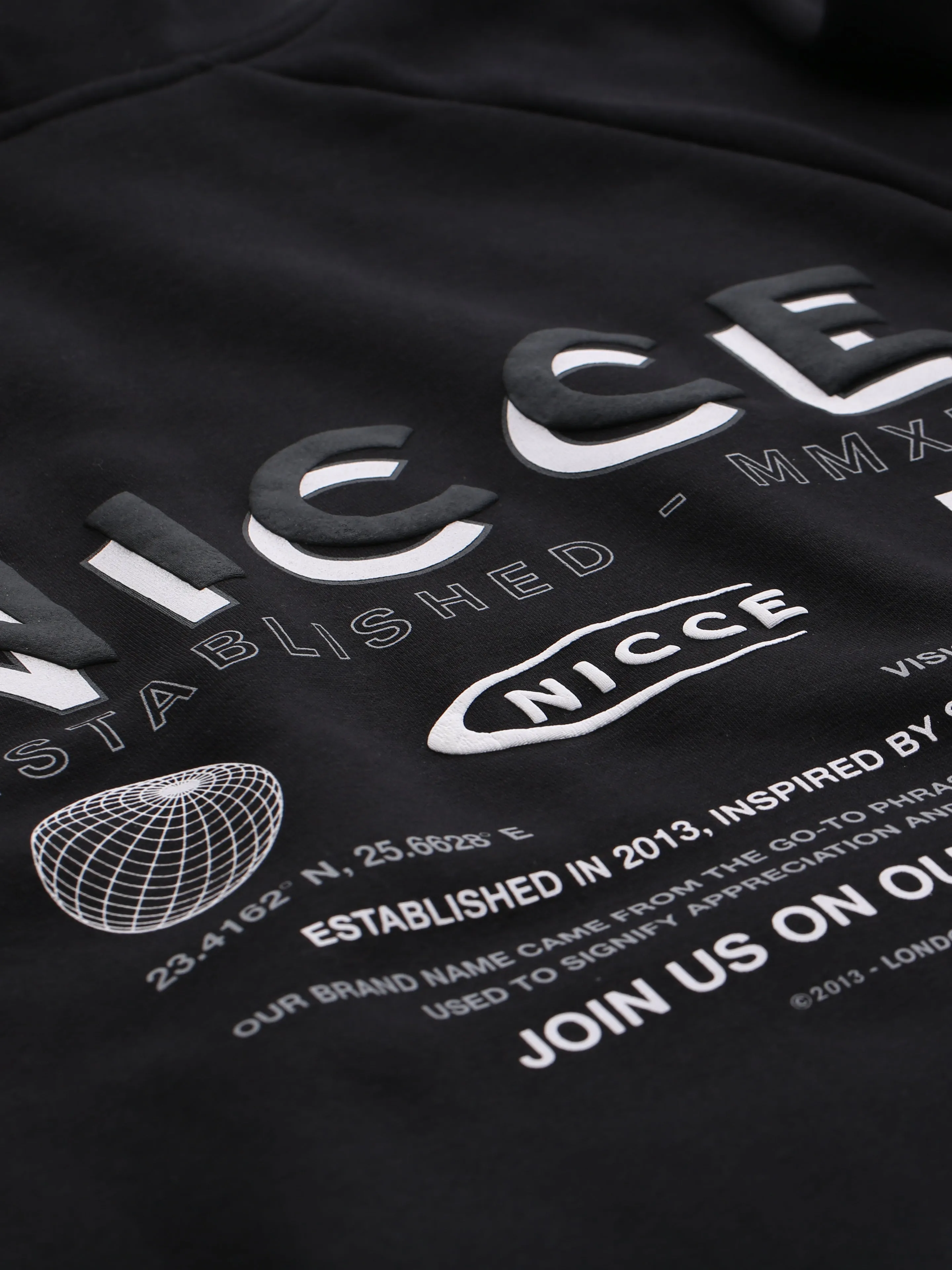 NICCE Mens Multi Logo Hoodie | Black sold by Nicce product image thumbnail 5