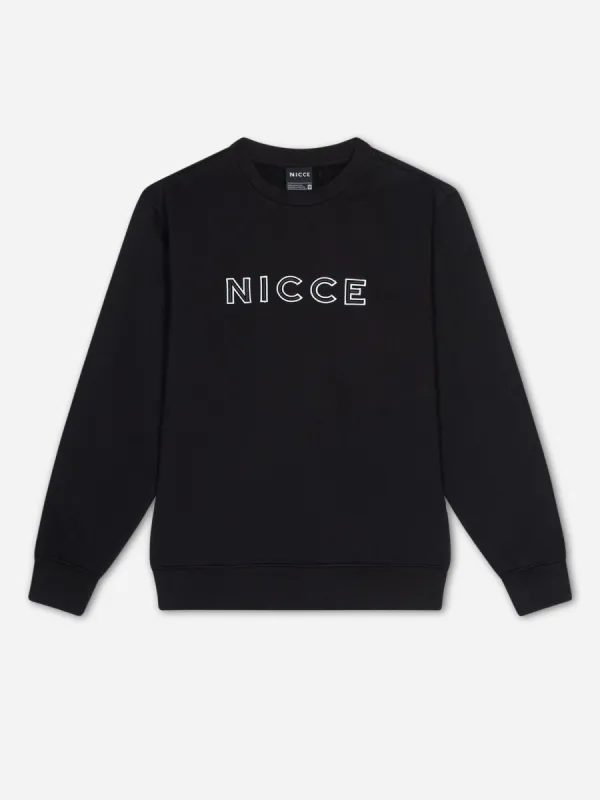 NICCE Mens Mercury Outline Sweatshirt | Black sold by Nicce