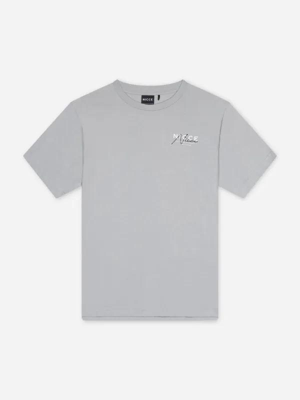 NICCE Mens World Essentials T-Shirt | Grey sold by Nicce
