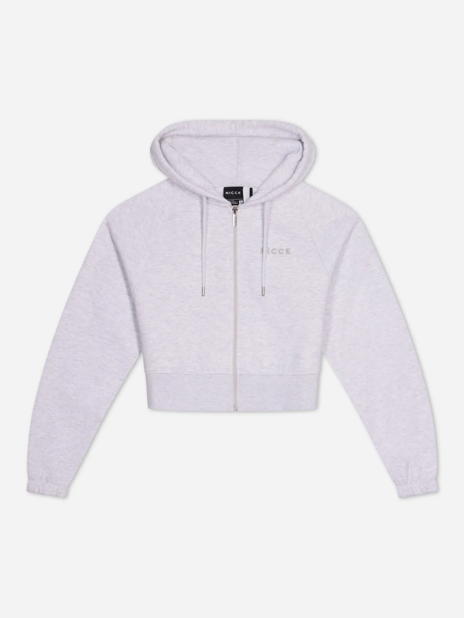 NICCE Womens Ersa Cropped Zip Through Hoodie | Grey sold by Nicce product image thumbnail 2
