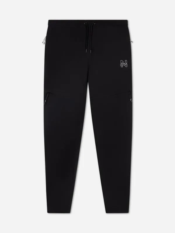 NICCE Mens Sect Graphic Cargo Pants | Black sold by Nicce