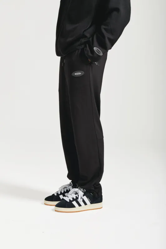 NICCE Mens Apex Interlock Joggers | Black sold by Nicce