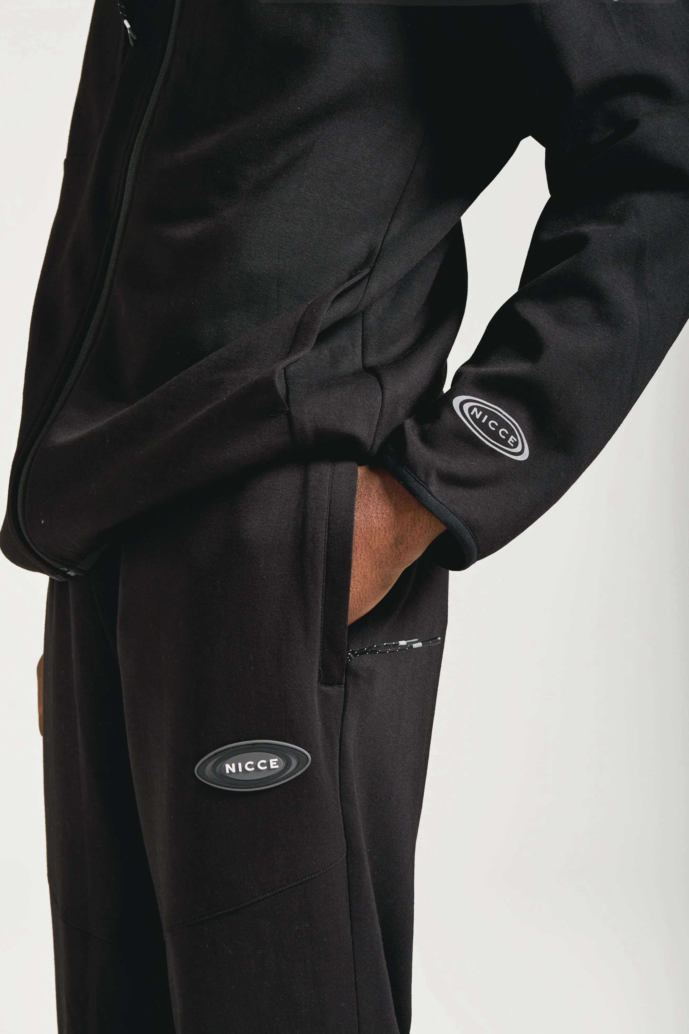 NICCE Mens Apex Interlock Joggers | Black sold by Nicce product image thumbnail 4