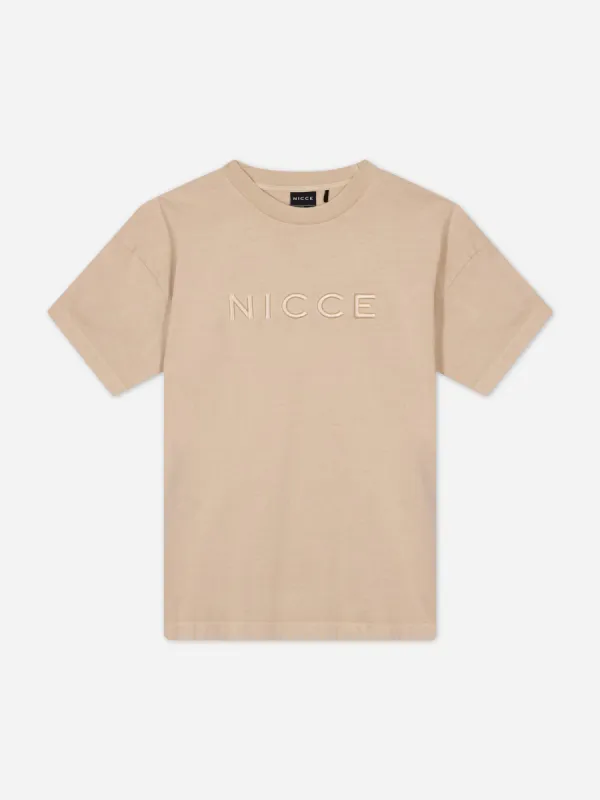 NICCE Mens Mercury Oversized T-Shirt | Stone sold by Nicce
