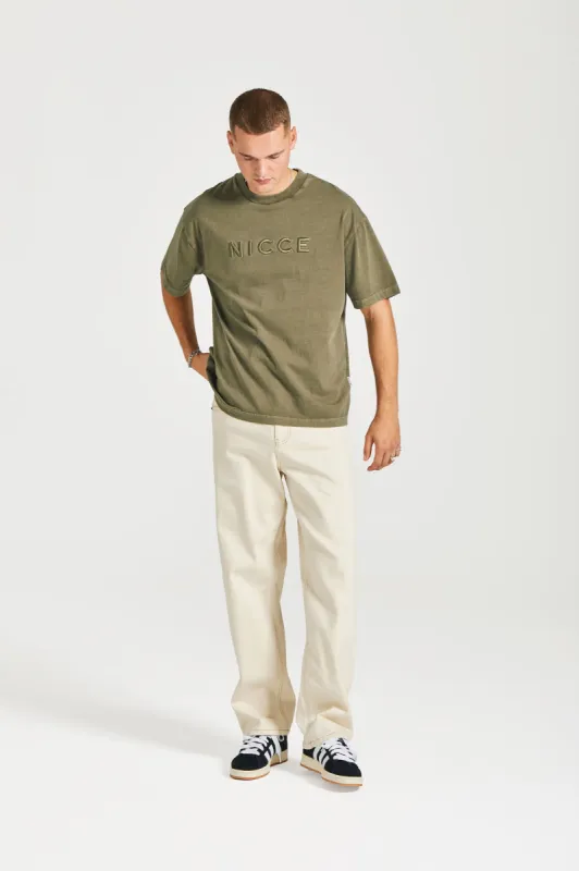 NICCE Mens Mercury Oversized T-Shirt | Juniper Green sold by Nicce