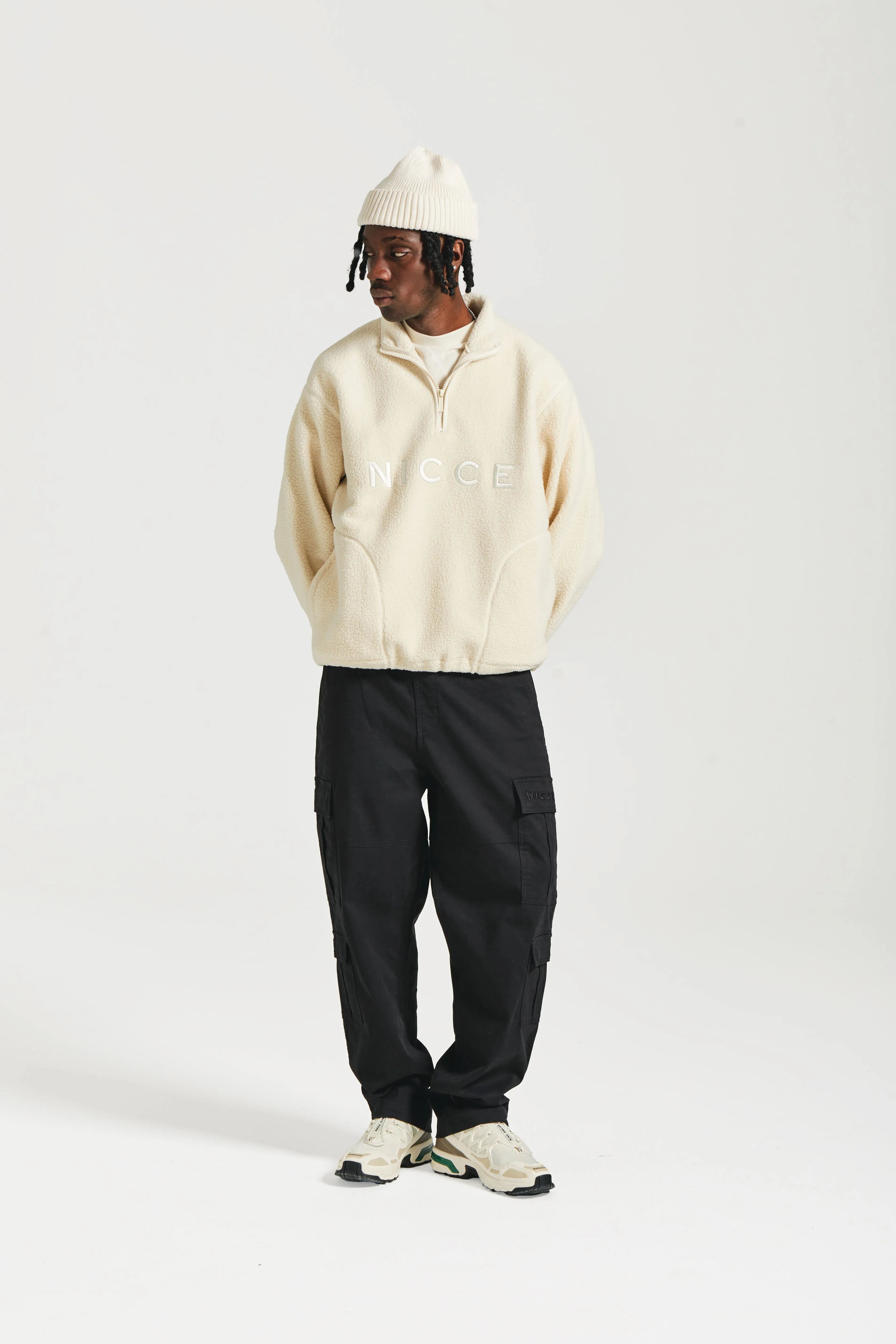 NICCE Mens Mercury Borg Hoodie | Sandshell sold by Nicce product image thumbnail 2