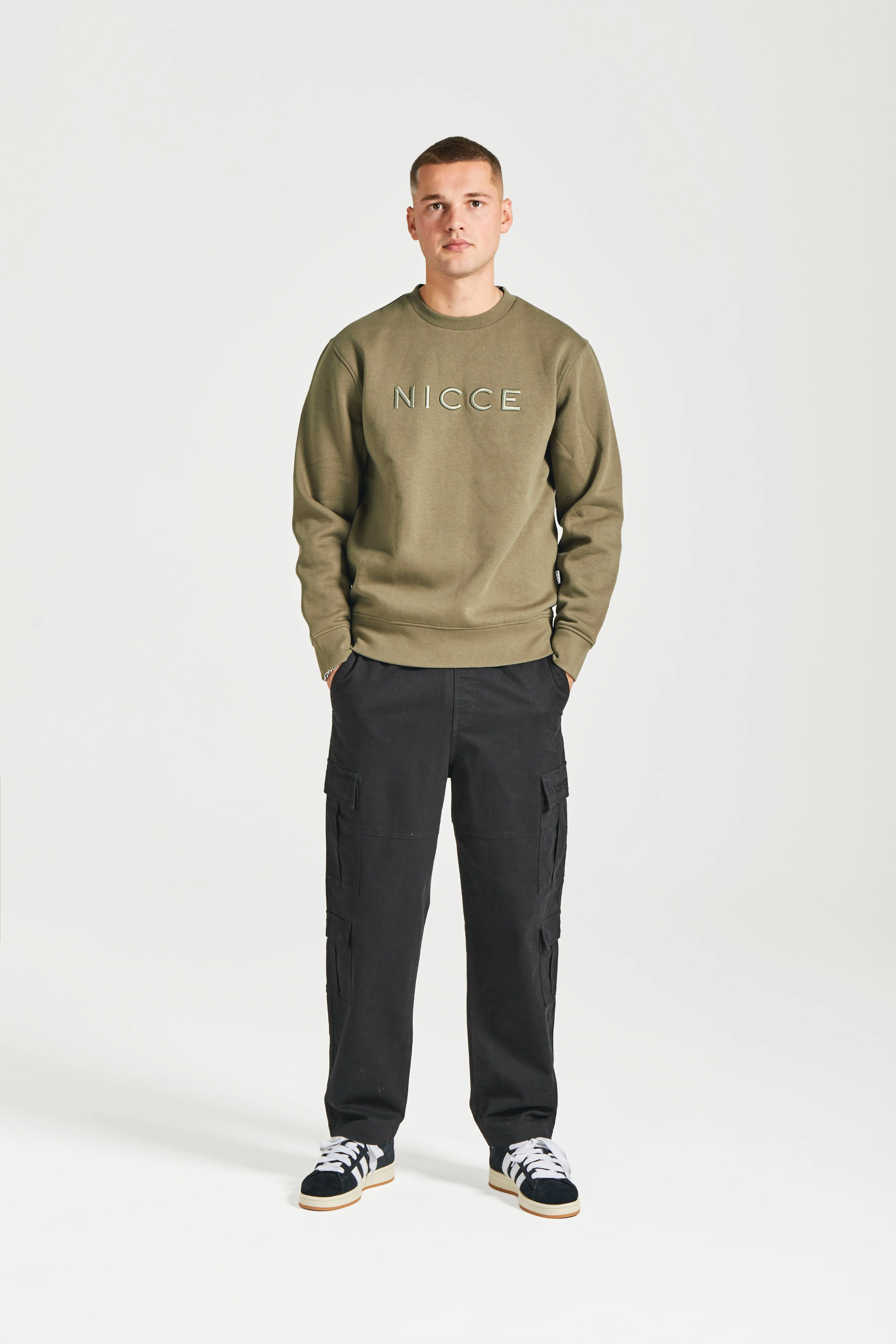NICCE Mens Mercury Sweatshirt | Juniper Green sold by Nicce product image thumbnail 3