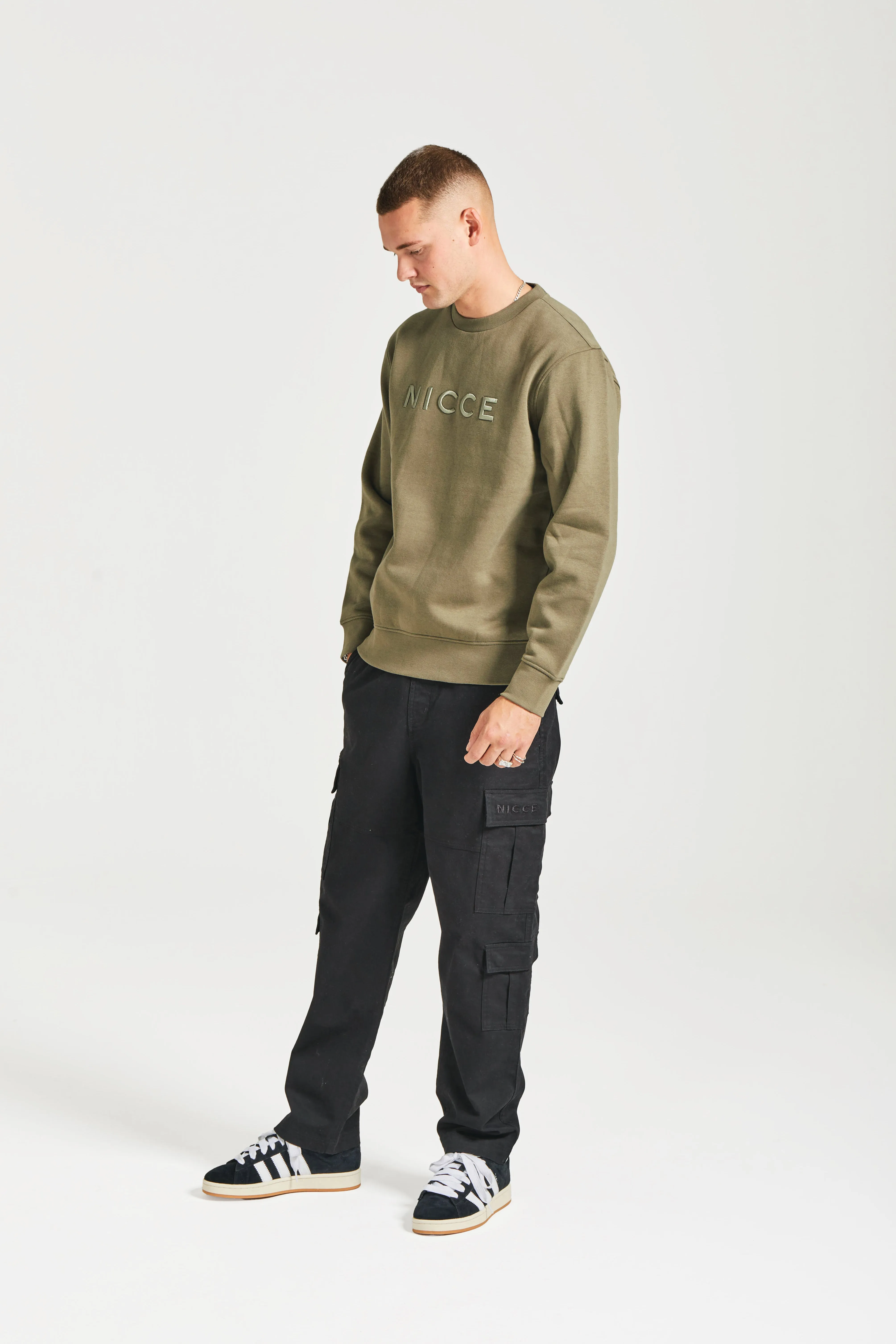 NICCE Mens Mercury Sweatshirt | Juniper Green sold by Nicce product image thumbnail 4