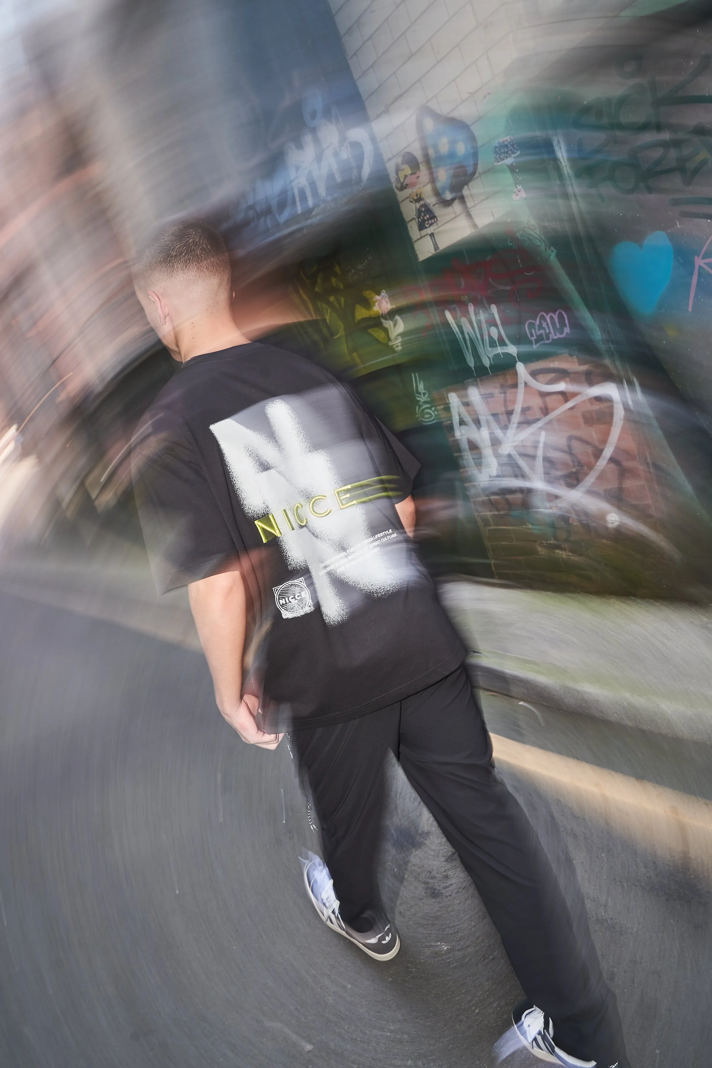 NICCE Mens Blur T-Shirt | Black sold by Nicce product image thumbnail 2