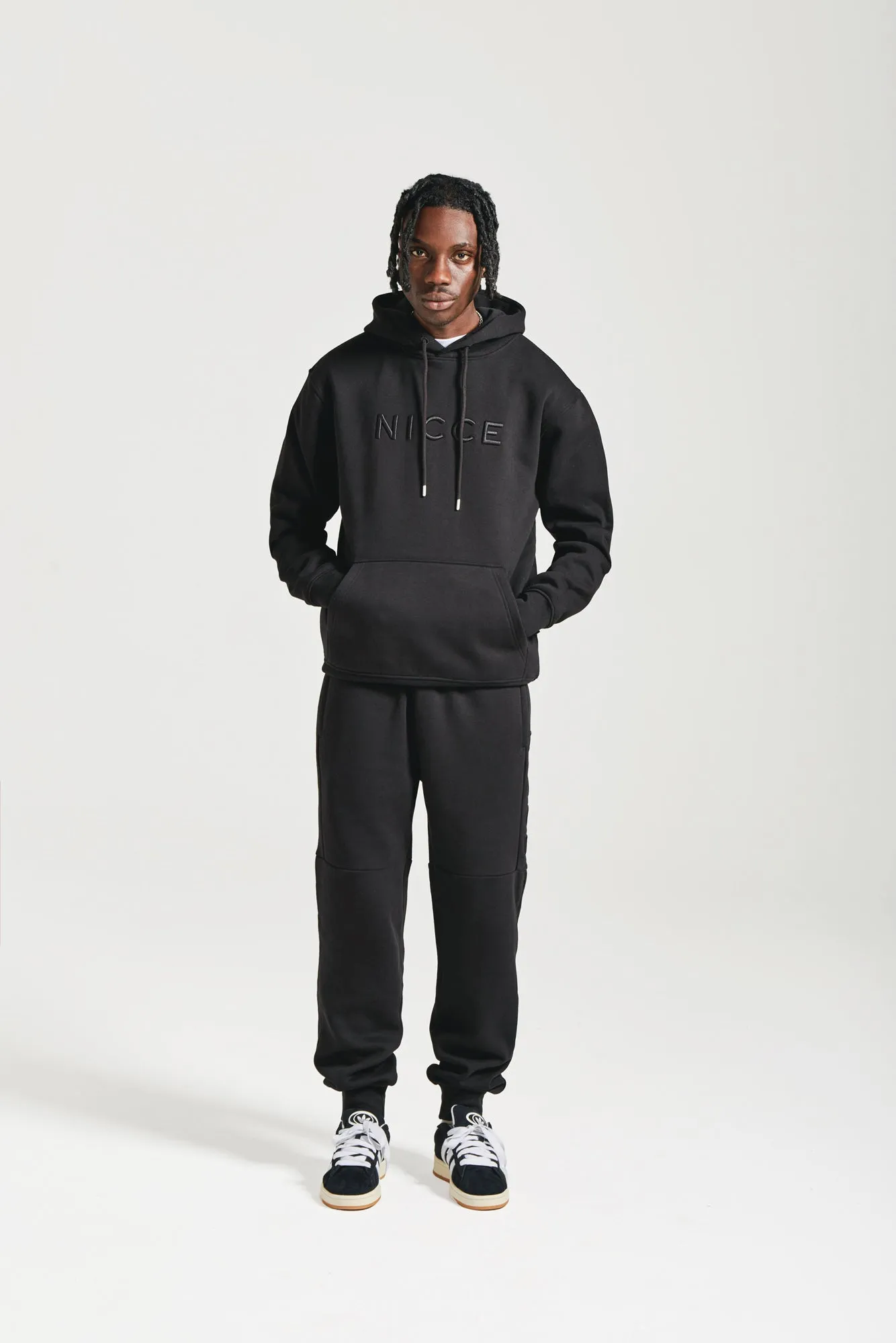 NICCE Mens Mercury Hoodie & Jogger Tracksuit Set | Black sold by Nicce