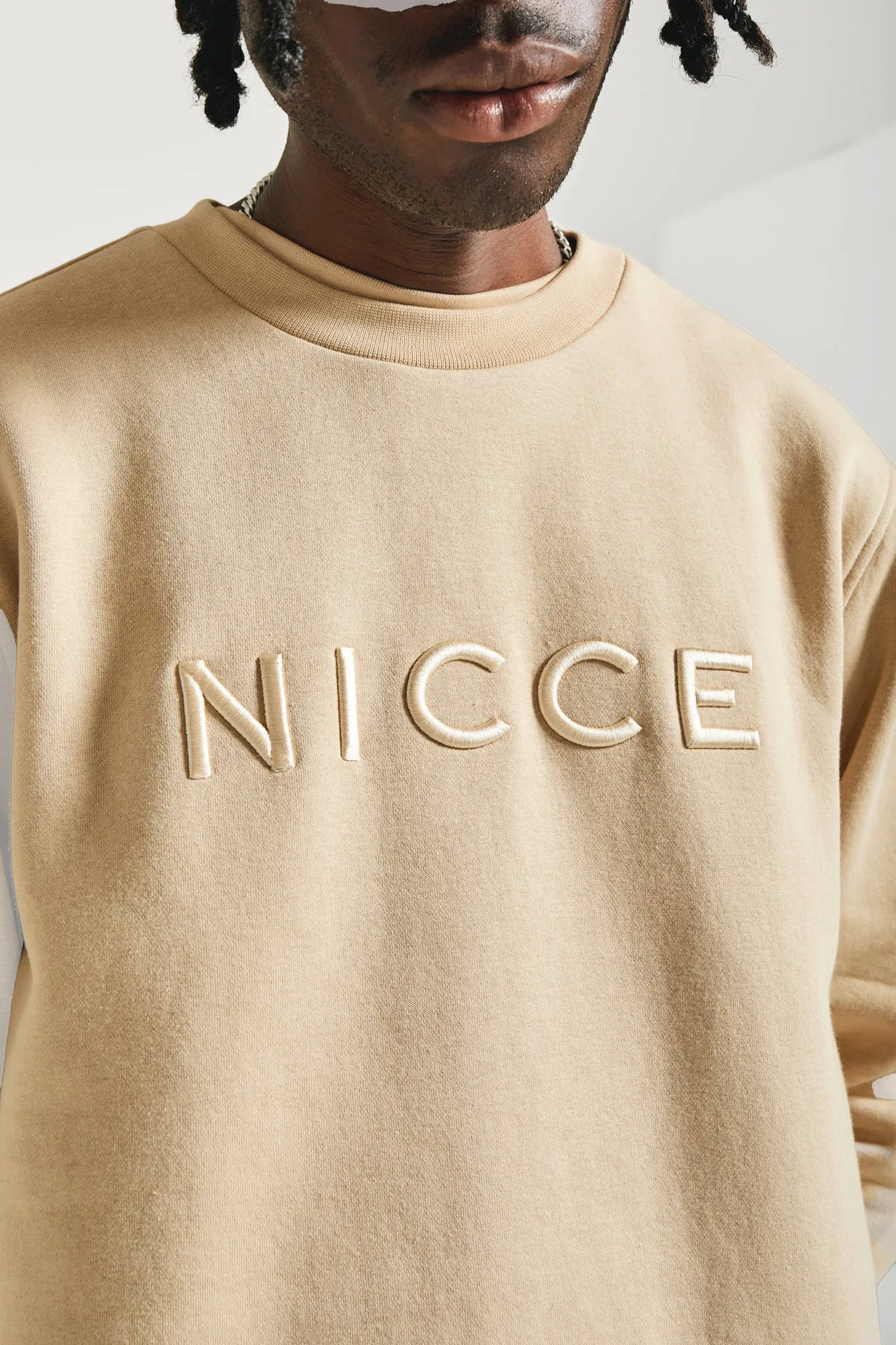 NICCE Mens Mercury Sweat & Jogger Tracksuit Set | Stone sold by Nicce product image thumbnail 3