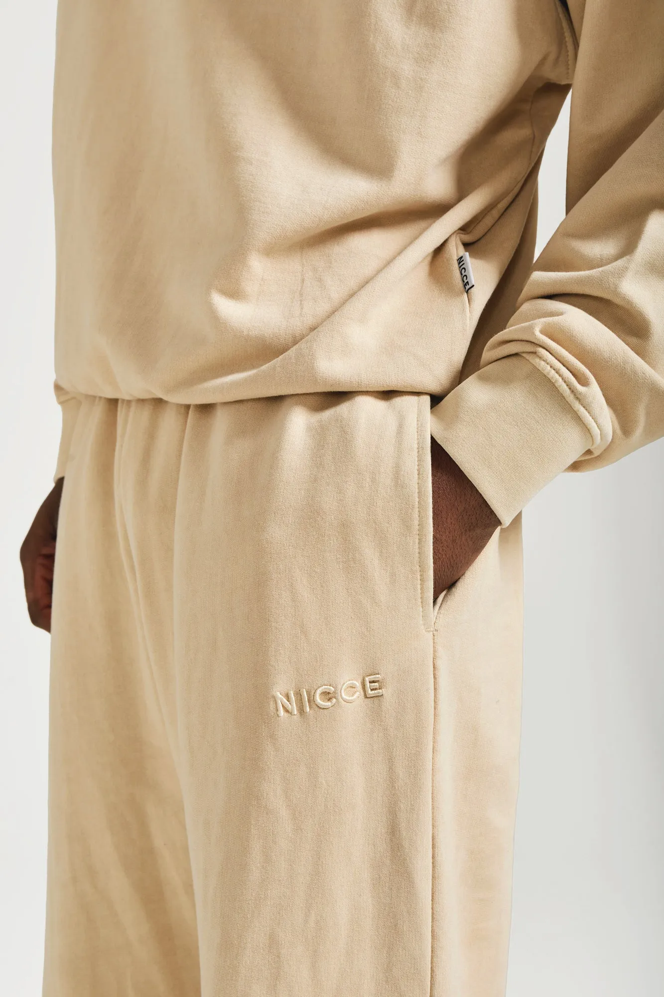 NICCE Mens Mercury Oversized Hoodie & Jogger Tracksuit Set | Stone sold by Nicce product image thumbnail 5