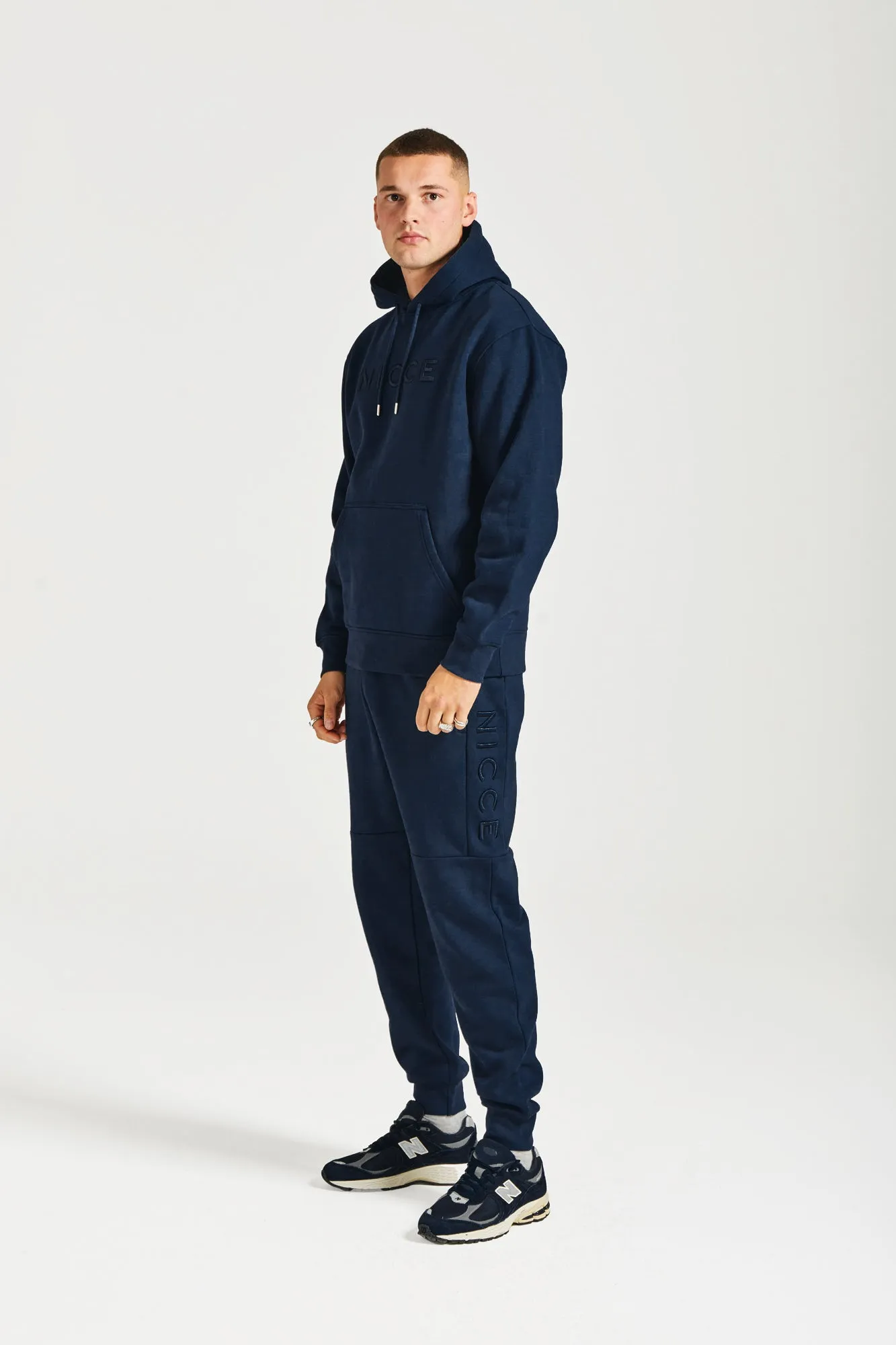 NICCE Mens Mercury Hoodie & Jogger Tracksuit Set | Navy sold by Nicce