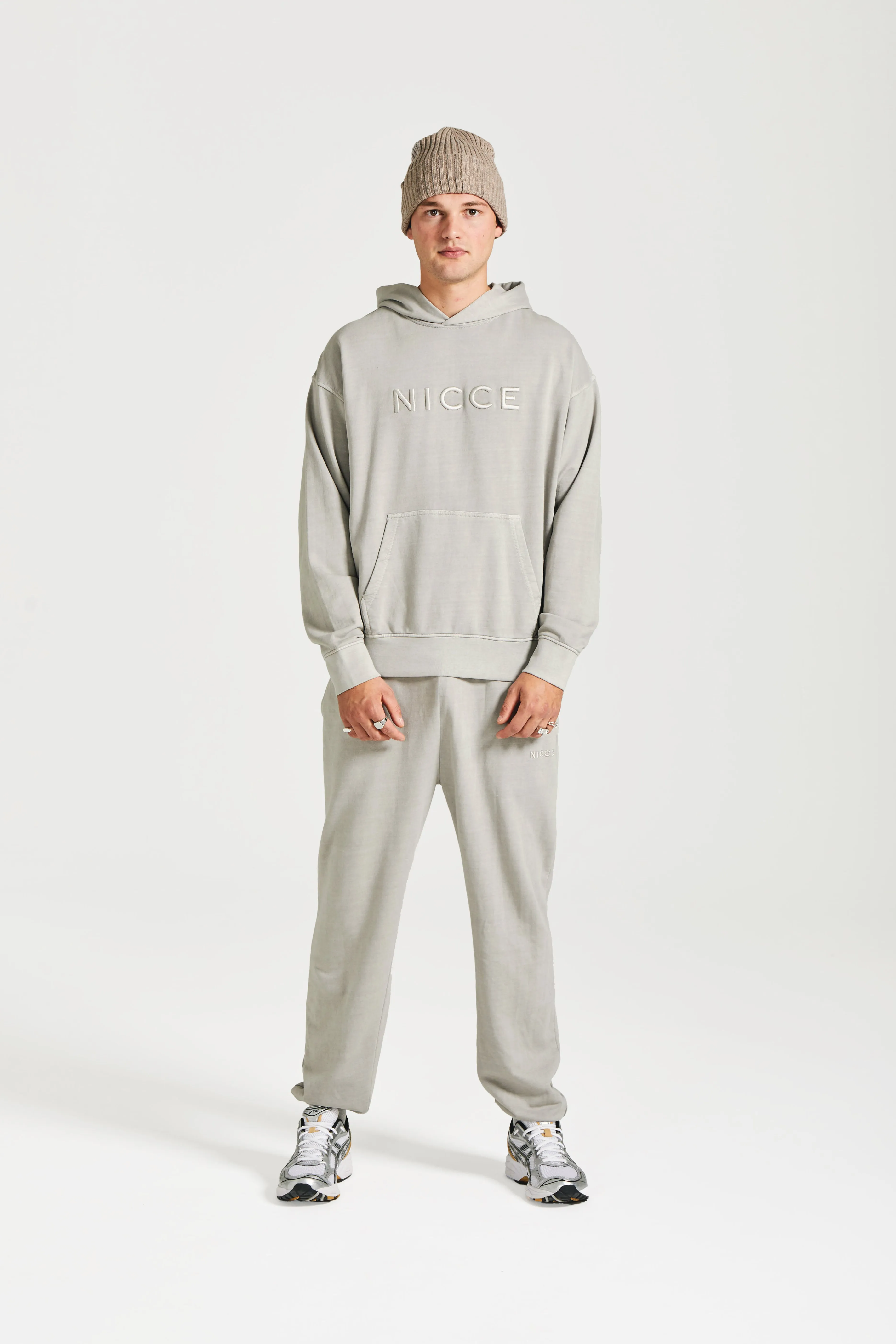 NICCE Mens Mercury Oversized Hoodie & Jogger Tracksuit Set | Circular Grey sold by Nicce product image thumbnail 2