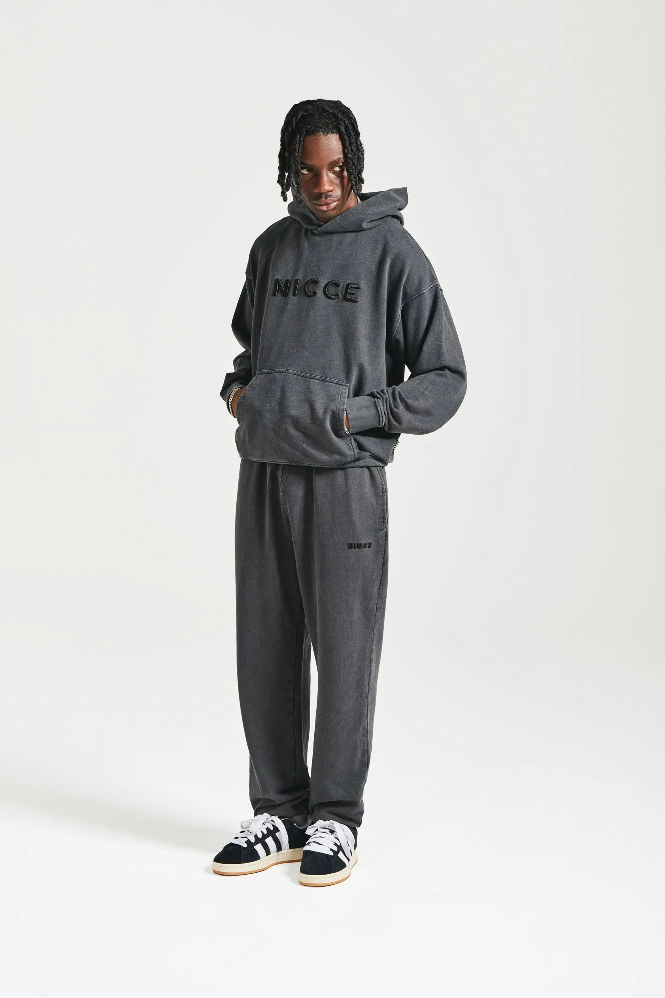 NICCE Mens Mercury Oversized Hoodie & Jogger Tracksuit Set | Black sold by Nicce