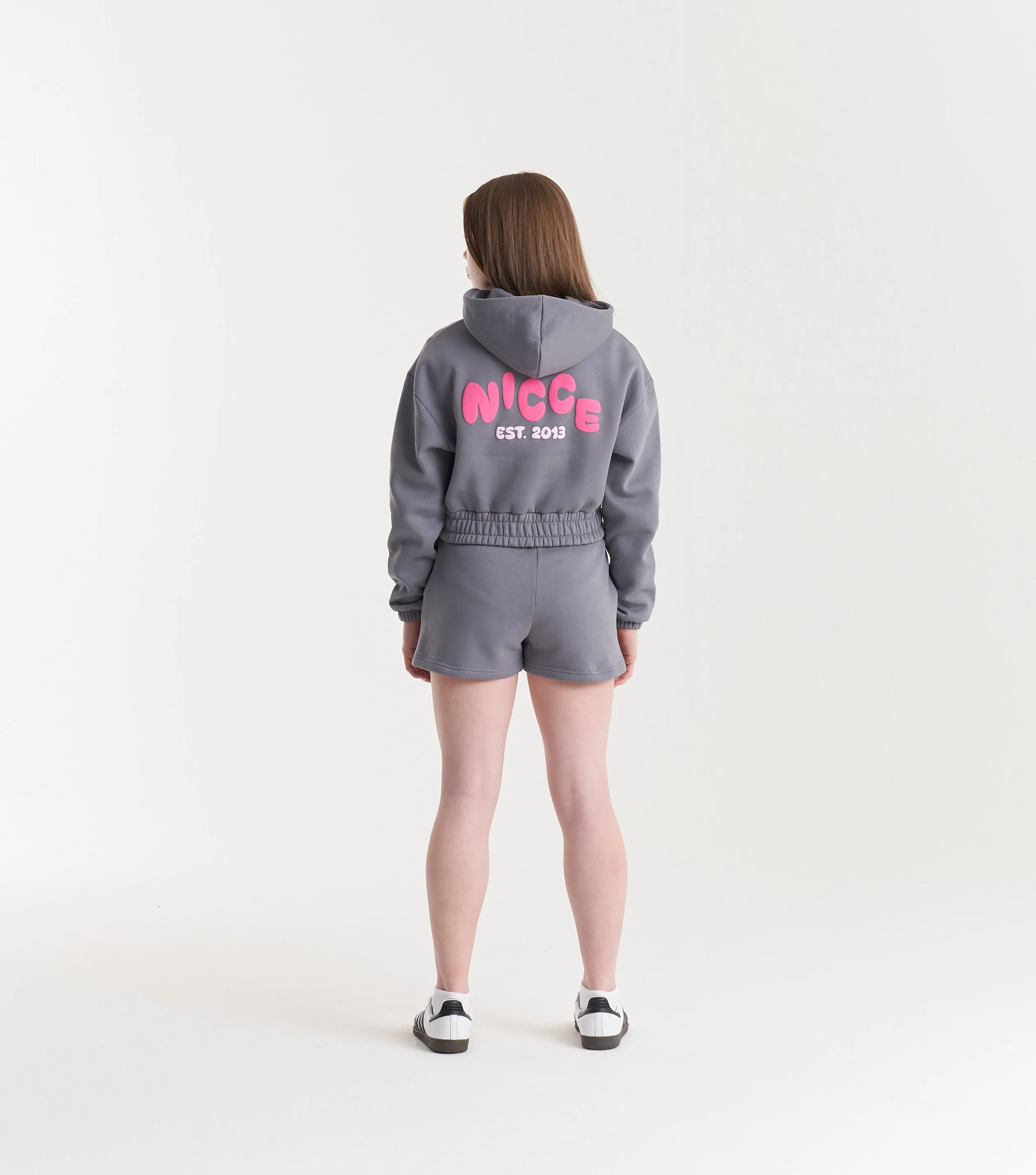 NICCE Girls Sapphire Cropped Hoodie | Grey sold by Nicce product image thumbnail 3