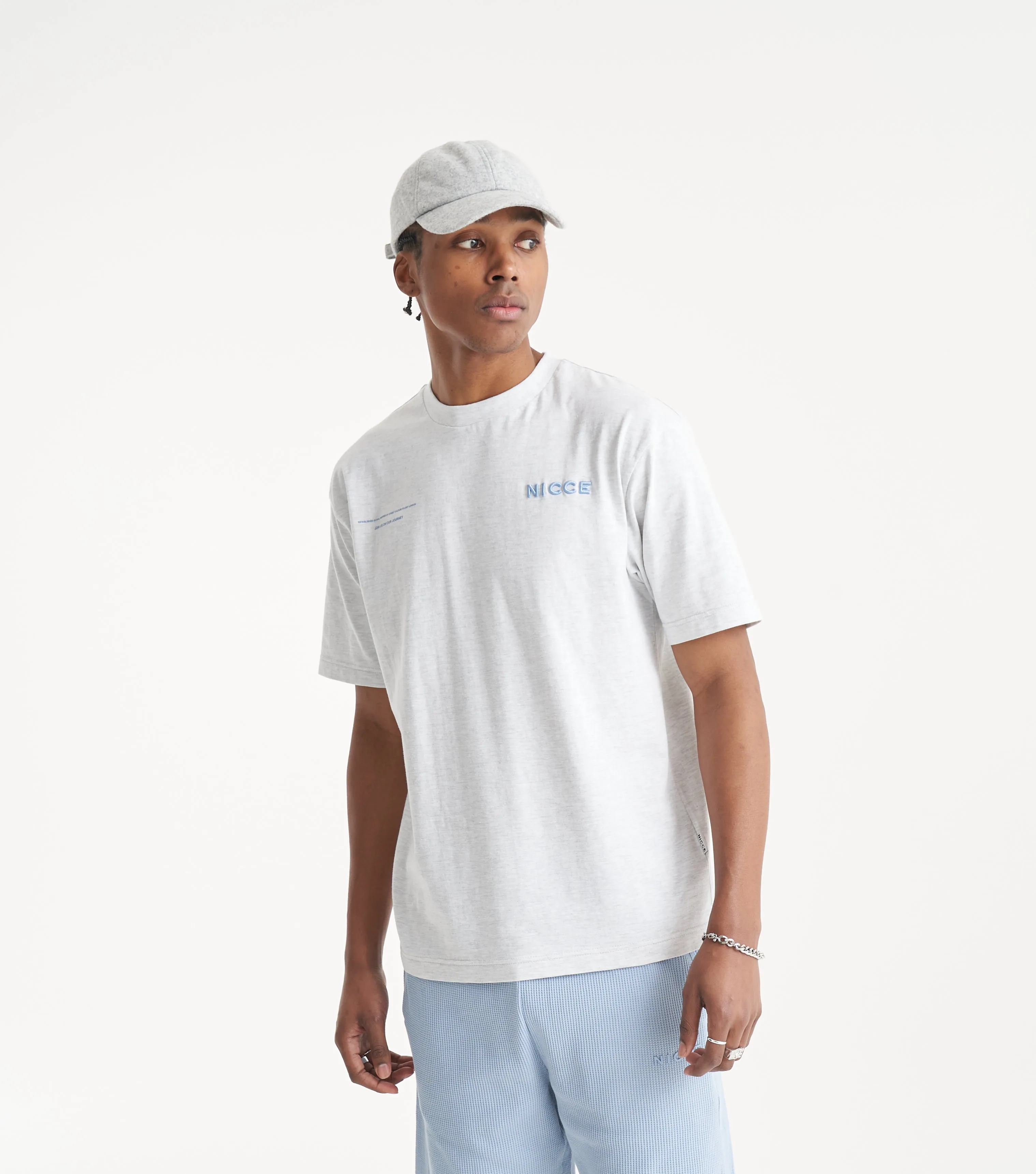 NICCE Mens Script Essential T-Shirt | Grey sold by Nicce product image thumbnail 2