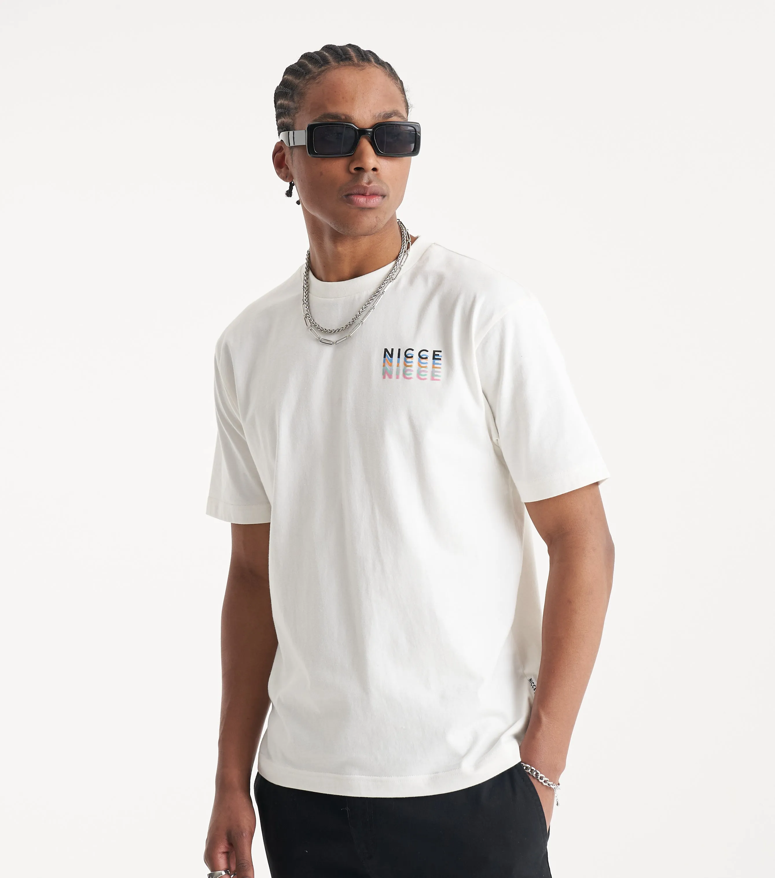 NICCE Mens Orbit T-Shirt | Off White sold by Nicce product image thumbnail 5