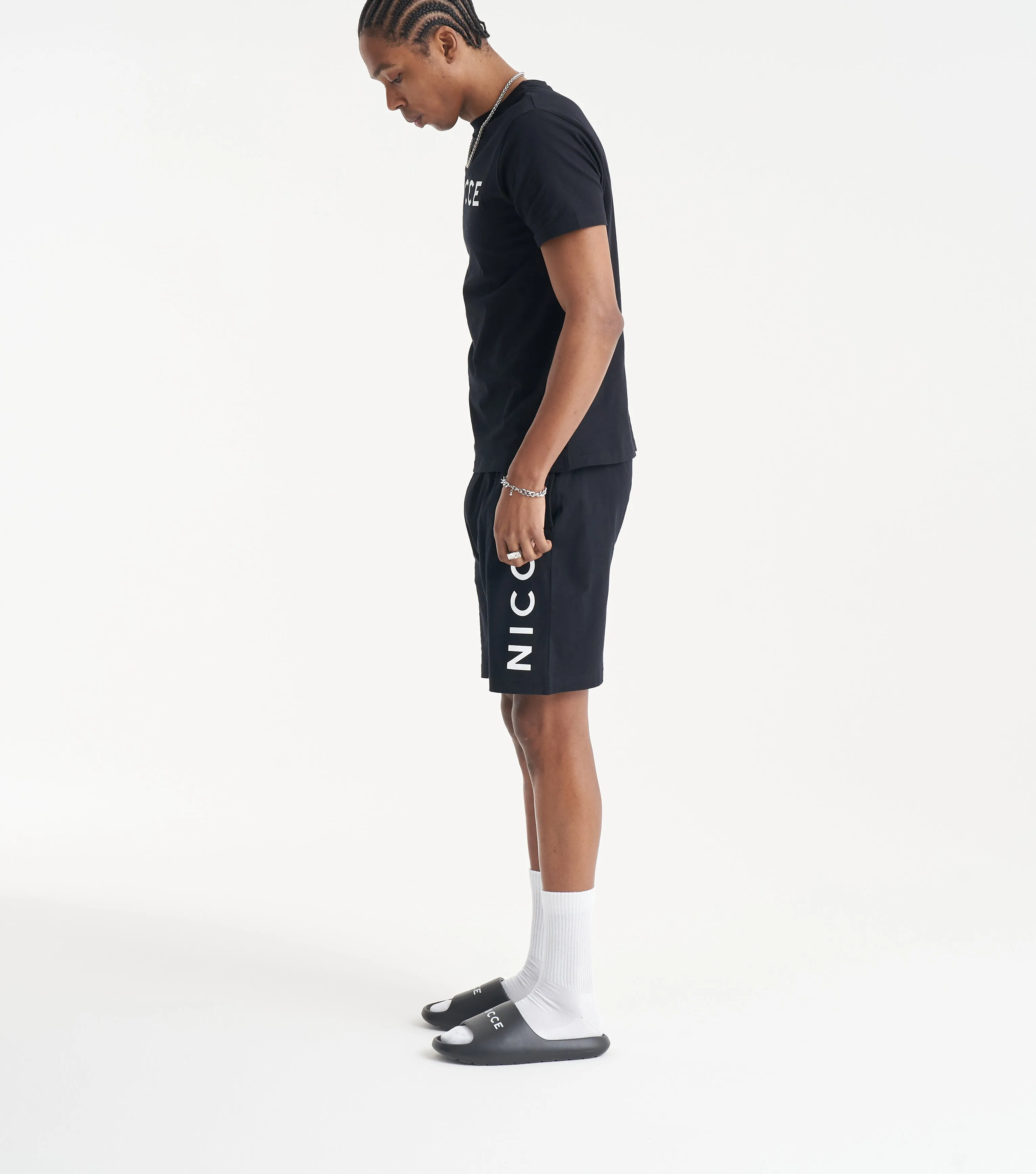 NICCE Mens Rephia Sliders | Black sold by Nicce