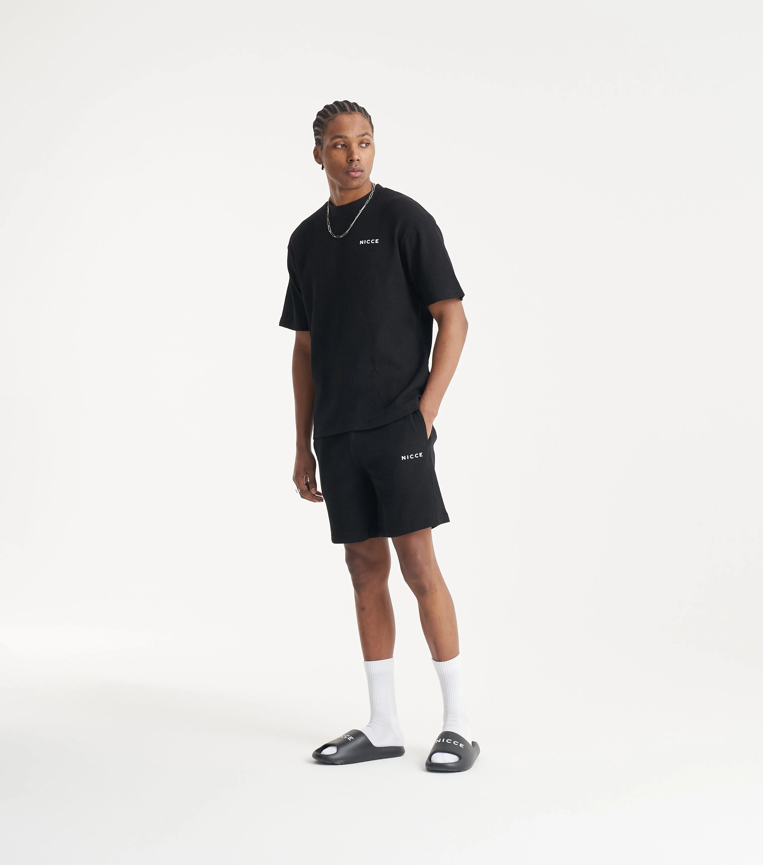 NICCE Mens Waffle T-Shirt | Black sold by Nicce product image thumbnail 4