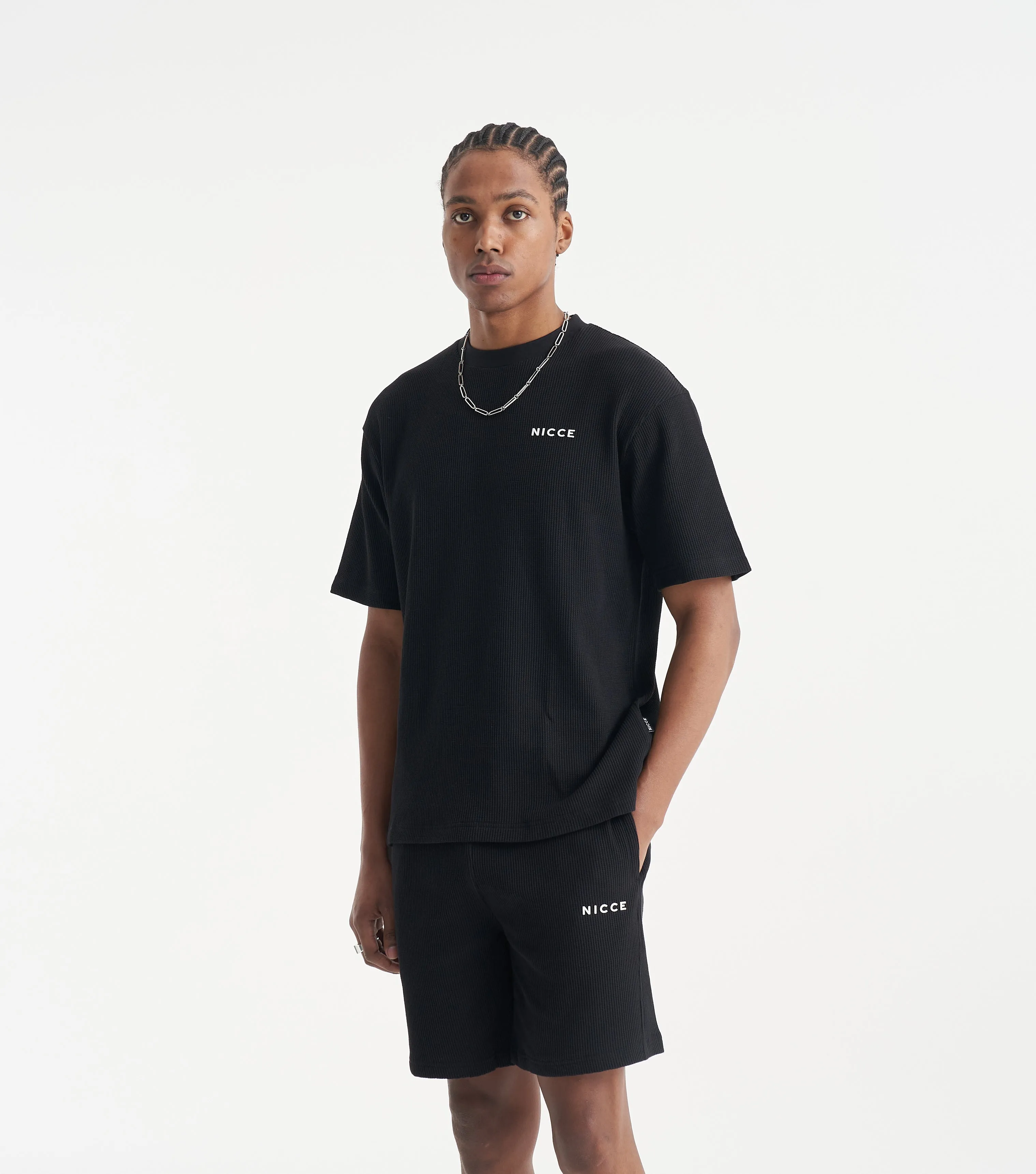 NICCE Mens Waffle T-Shirt | Black sold by Nicce product image thumbnail 2