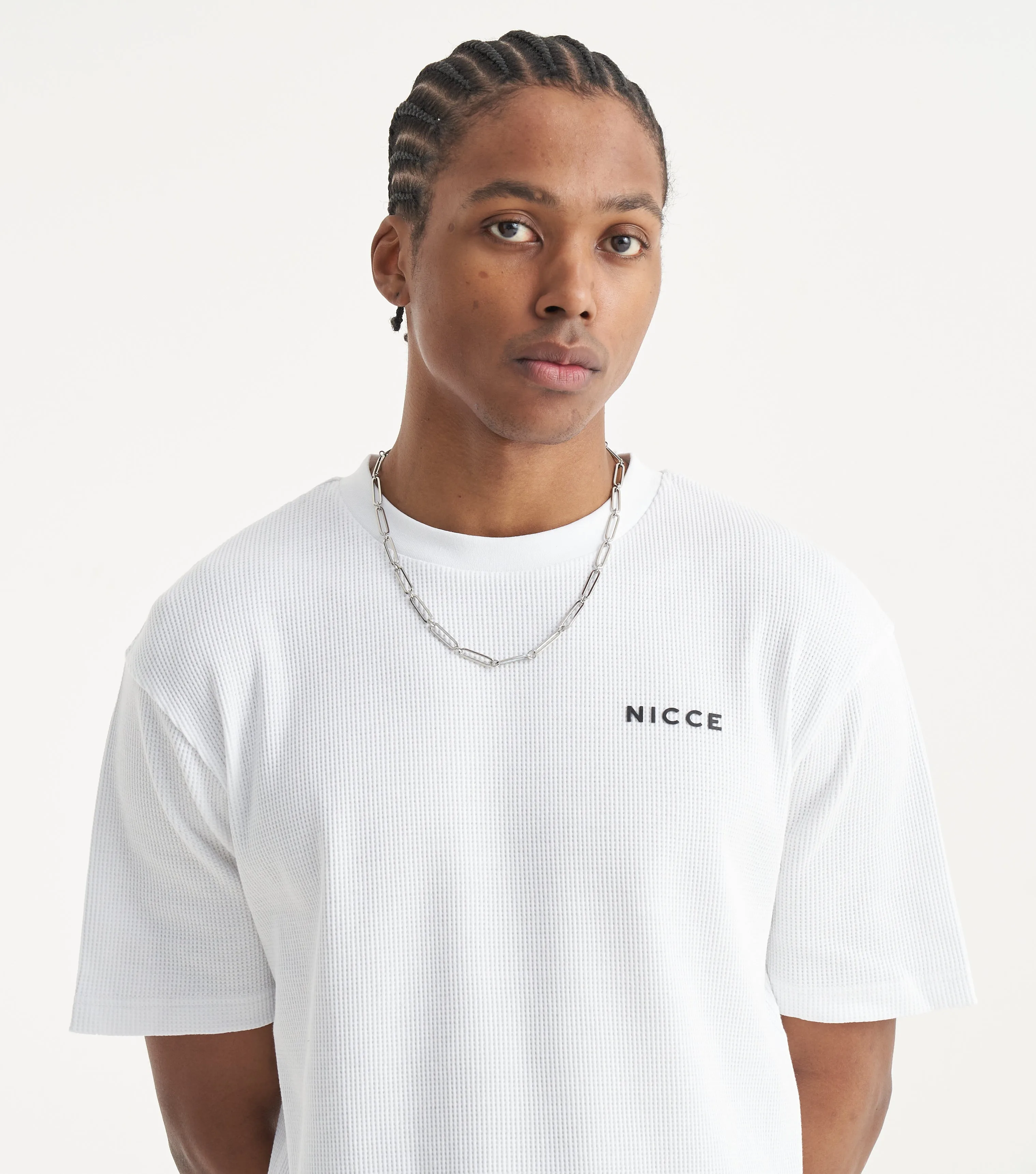 NICCE Mens Waffle T-Shirt | White sold by Nicce product image thumbnail 3