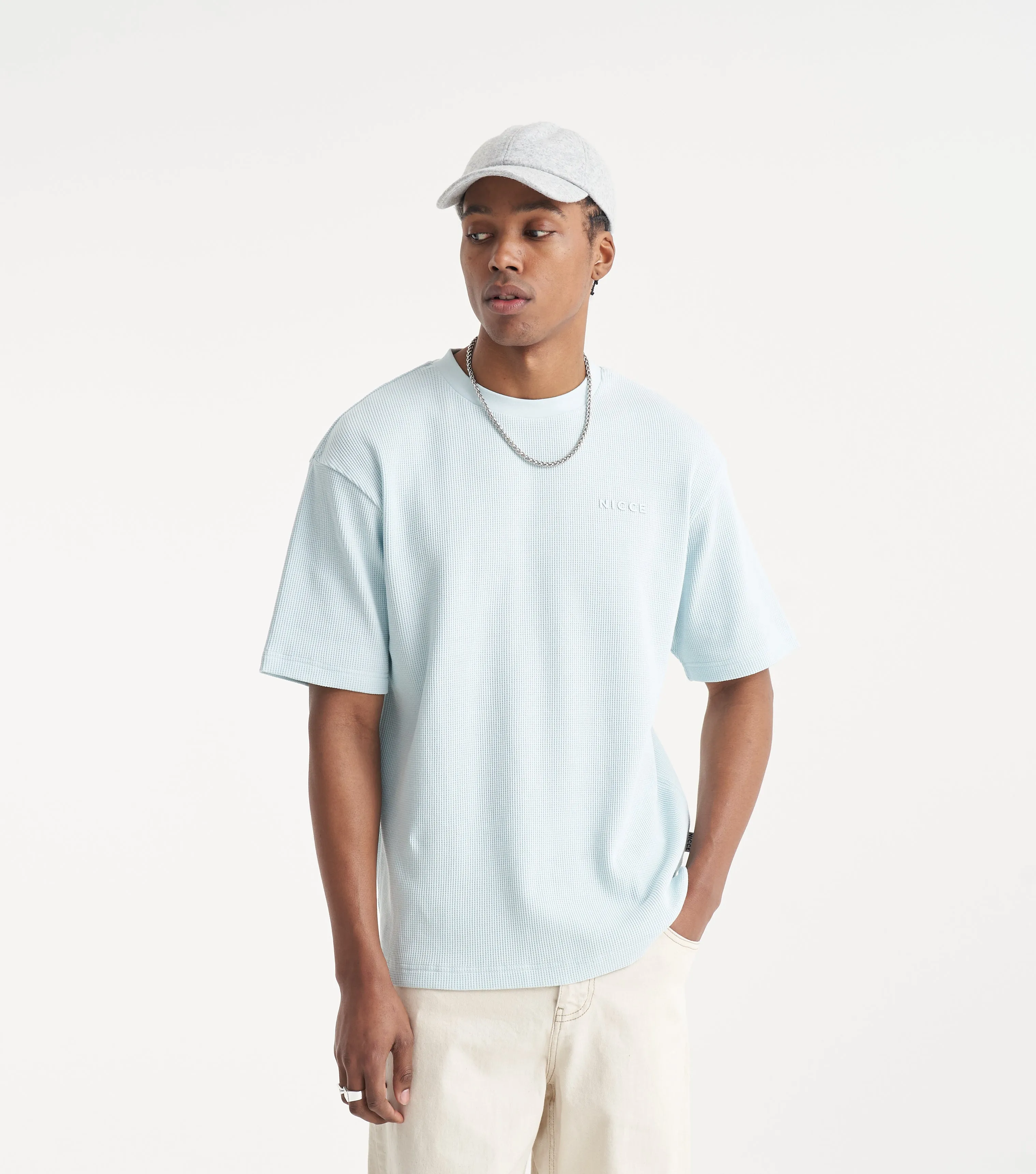 NICCE Mens Waffle T-Shirt | Blue sold by Nicce product image thumbnail 2