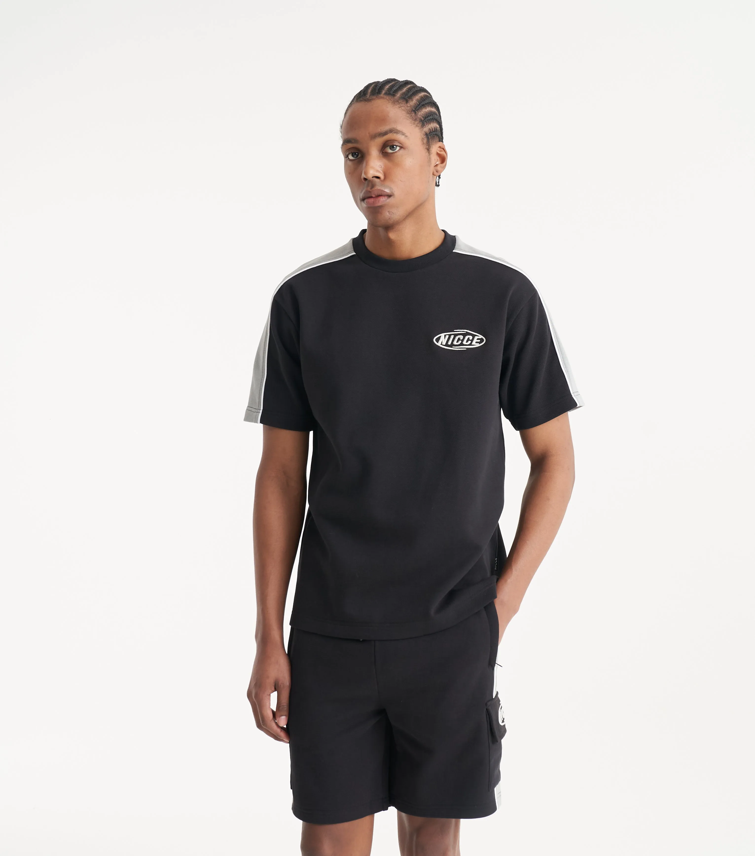 NICCE Mens Revolve T-Shirt & Short Set| Black sold by Nicce product image thumbnail 2