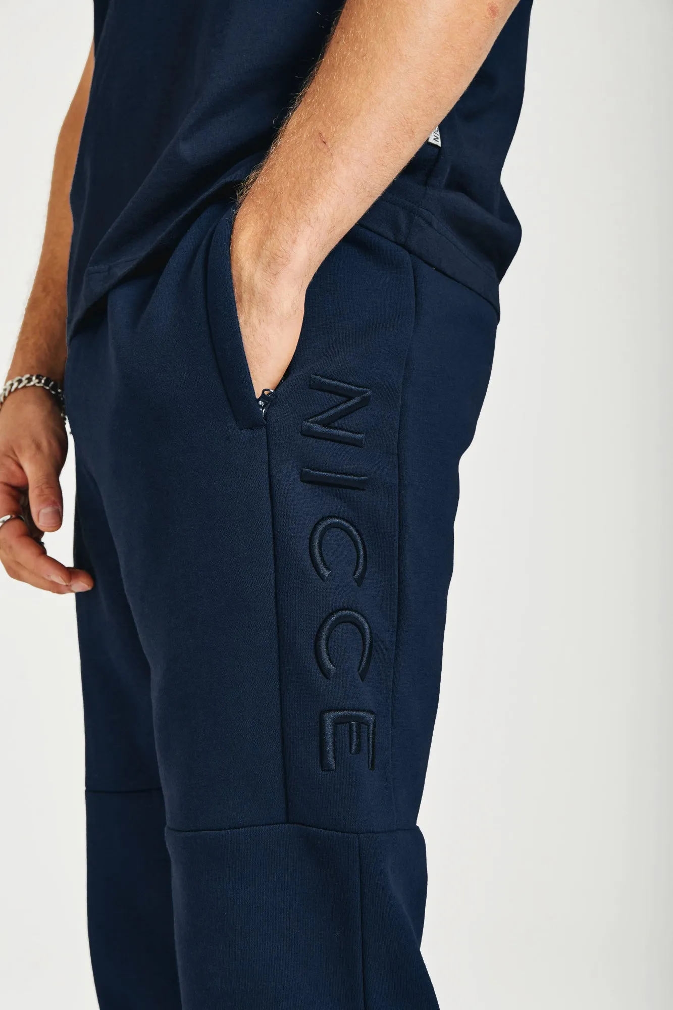 NICCE Mens Mercury Sweat & Jogger Tracksuit Set | Navy sold by Nicce product image thumbnail 5