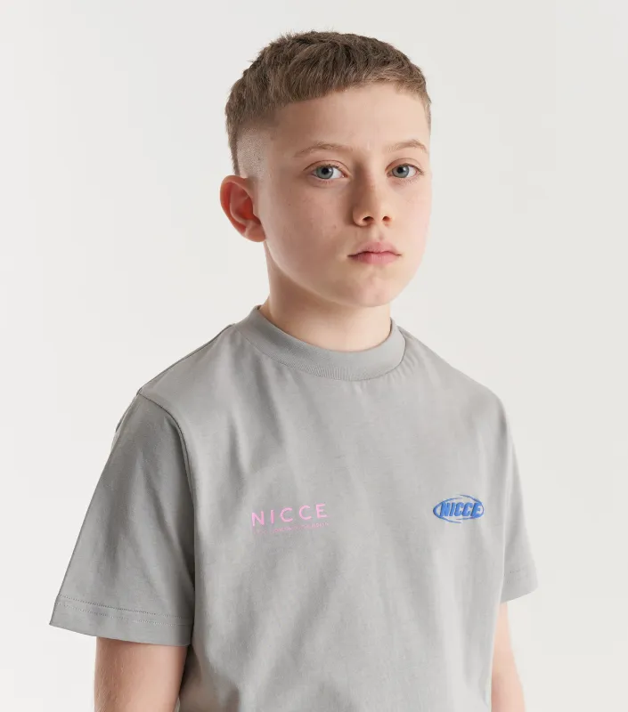 NICCE Juniors Tag T-Shirt | Circular Grey sold by Nicce