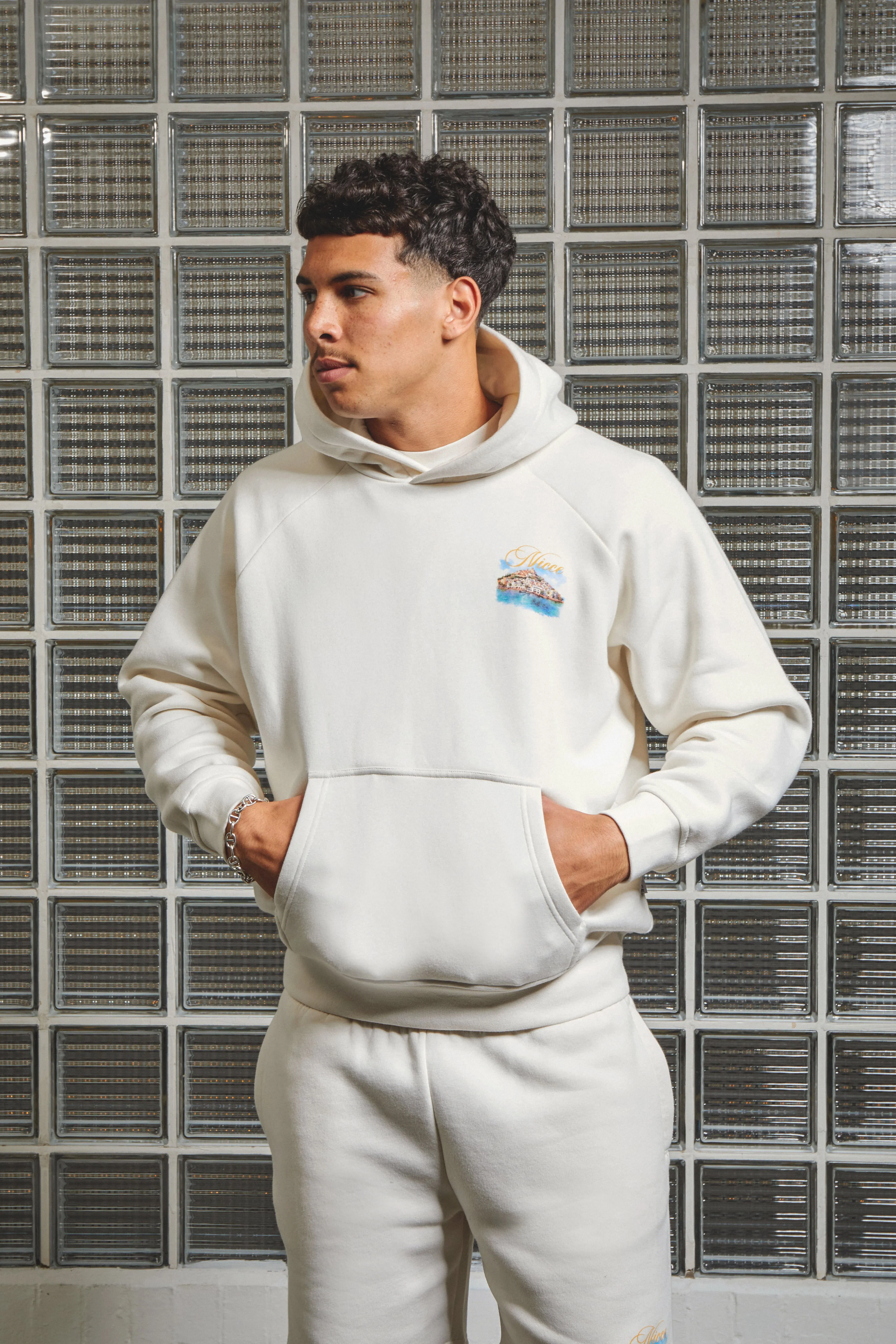 NICCE Mens Riviera Hoodie | Snow White sold by Nicce product image thumbnail 3