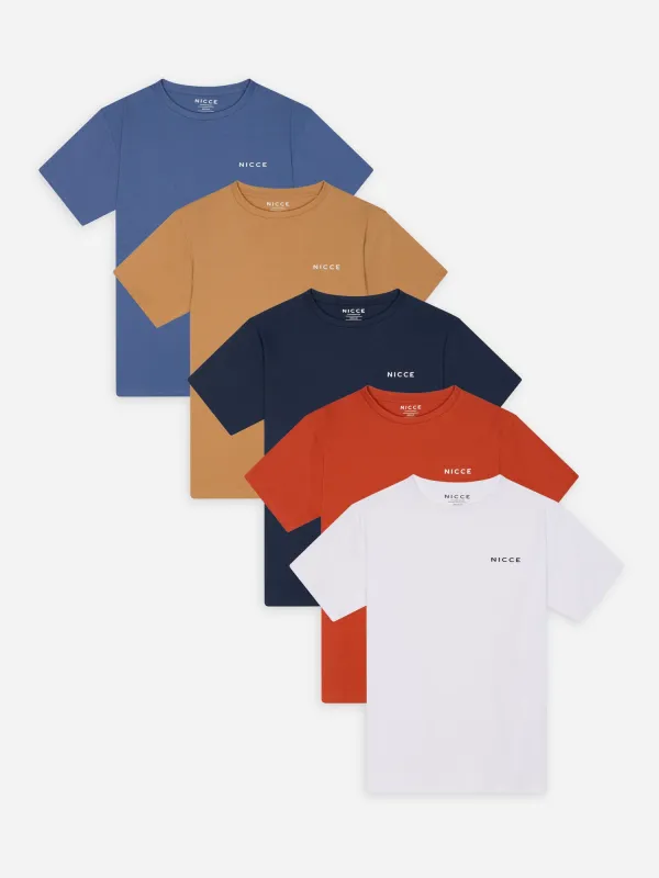 NICCE Alvern 5 Pack T-Shirts | Assorted sold by Nicce