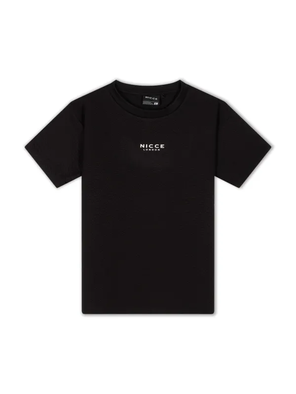 NICCE Mens Norrow T-Shirt & Short Set | Black sold by Nicce
