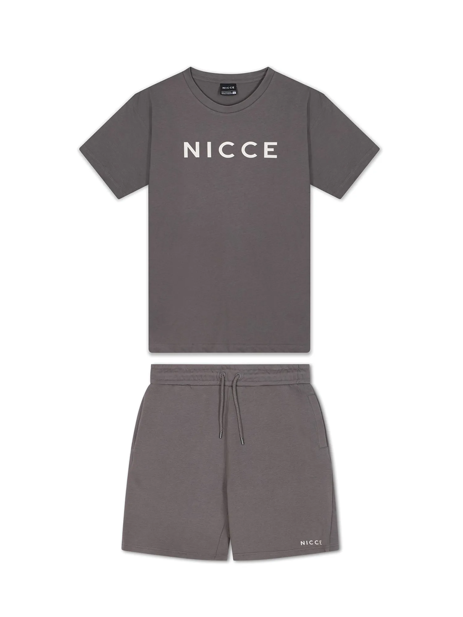 NICCE Mens Vitter T-Shirt & Short Set | Steel Grey sold by Nicce product image thumbnail 2