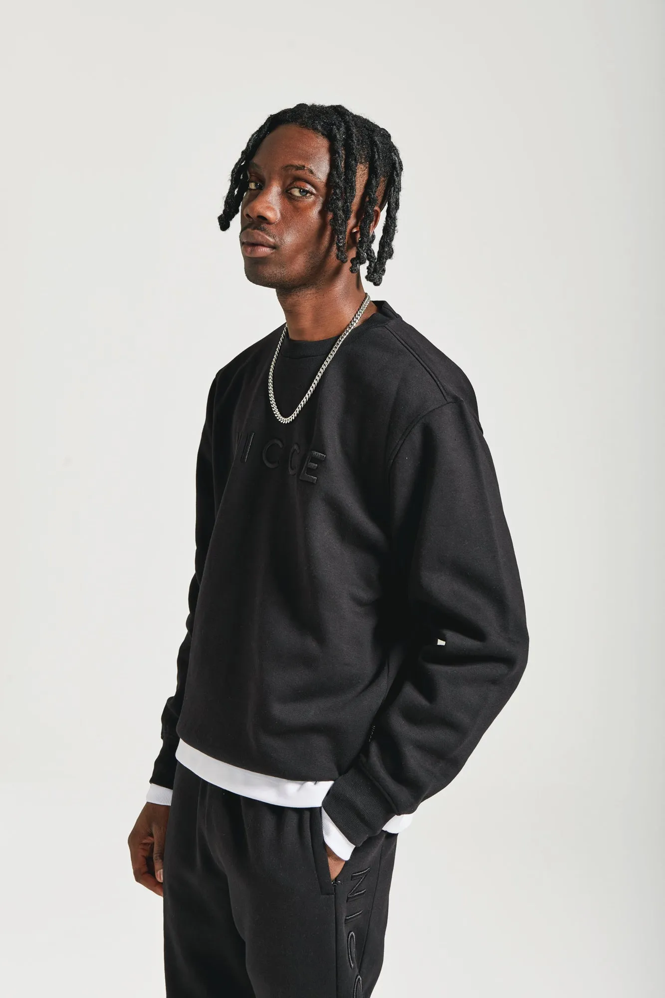 NICCE Mens Mercury Sweat & Jogger Tracksuit Set | Black sold by Nicce product image thumbnail 3