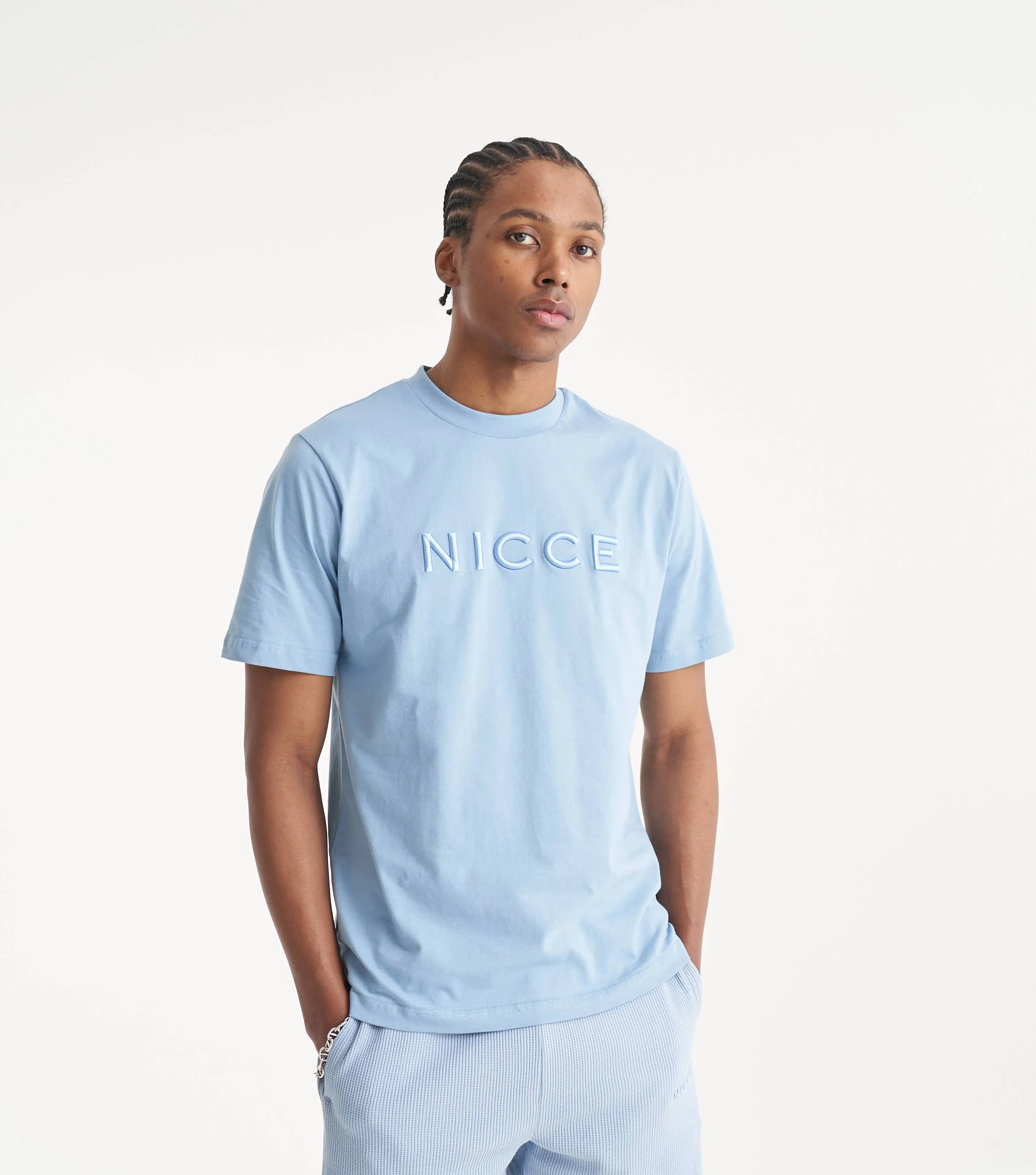 NICCE Mens Mercury T-Shirt | Light Blue sold by Nicce product image thumbnail 3