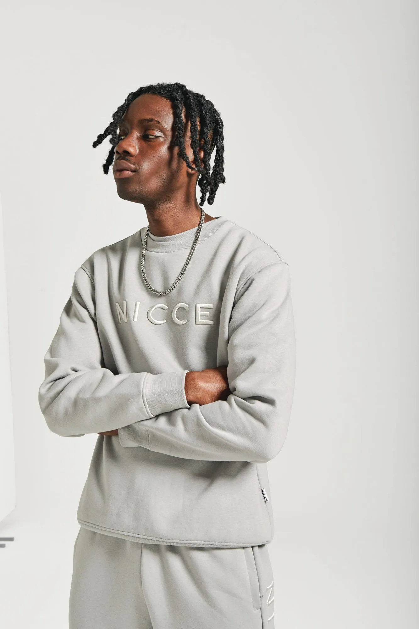 NICCE Mens Mercury Sweat & Jogger Tracksuit Set | Circular Grey sold by Nicce product image thumbnail 2